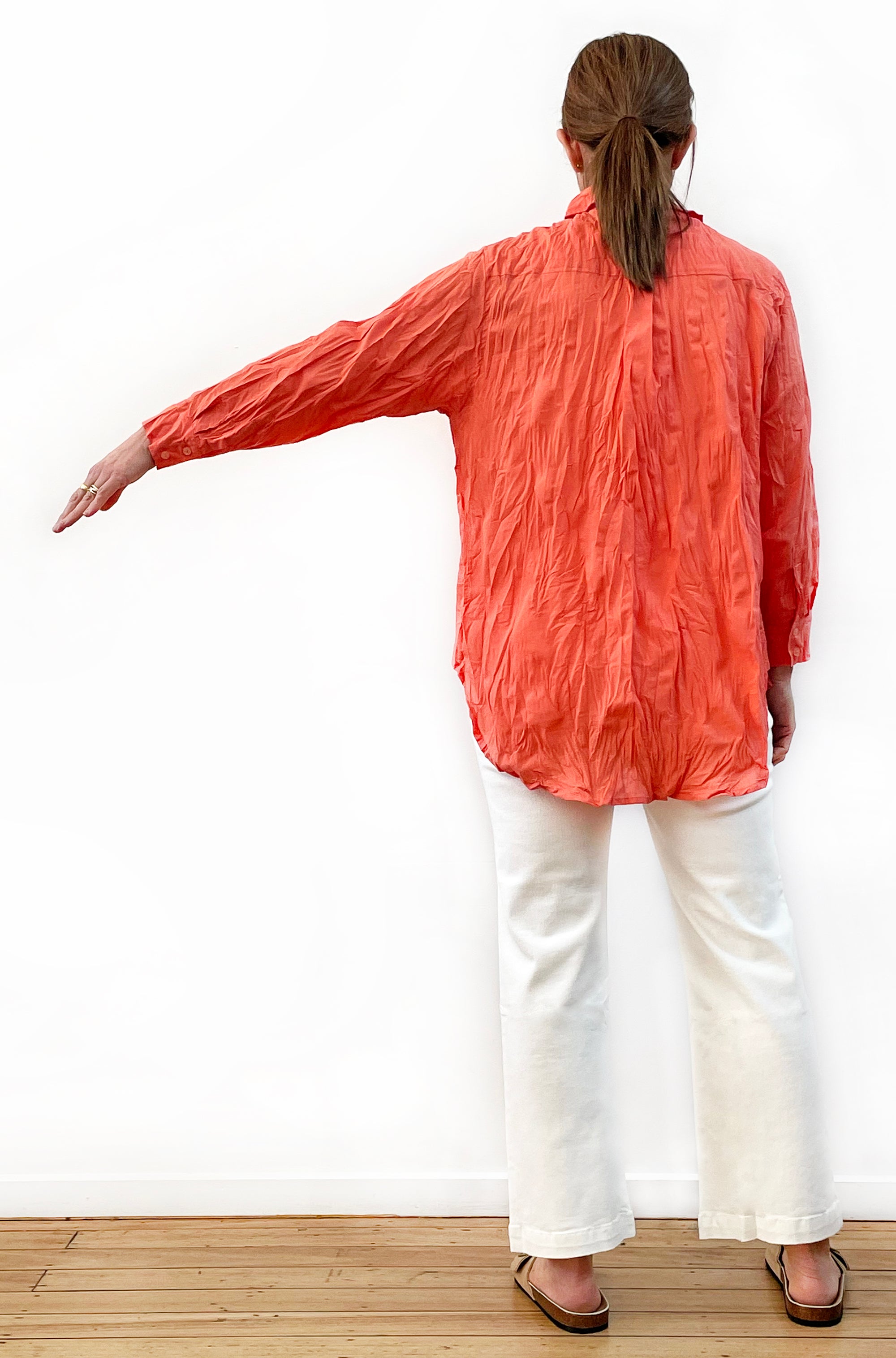 COTTON TWIST & GO SHIRT TANGELO