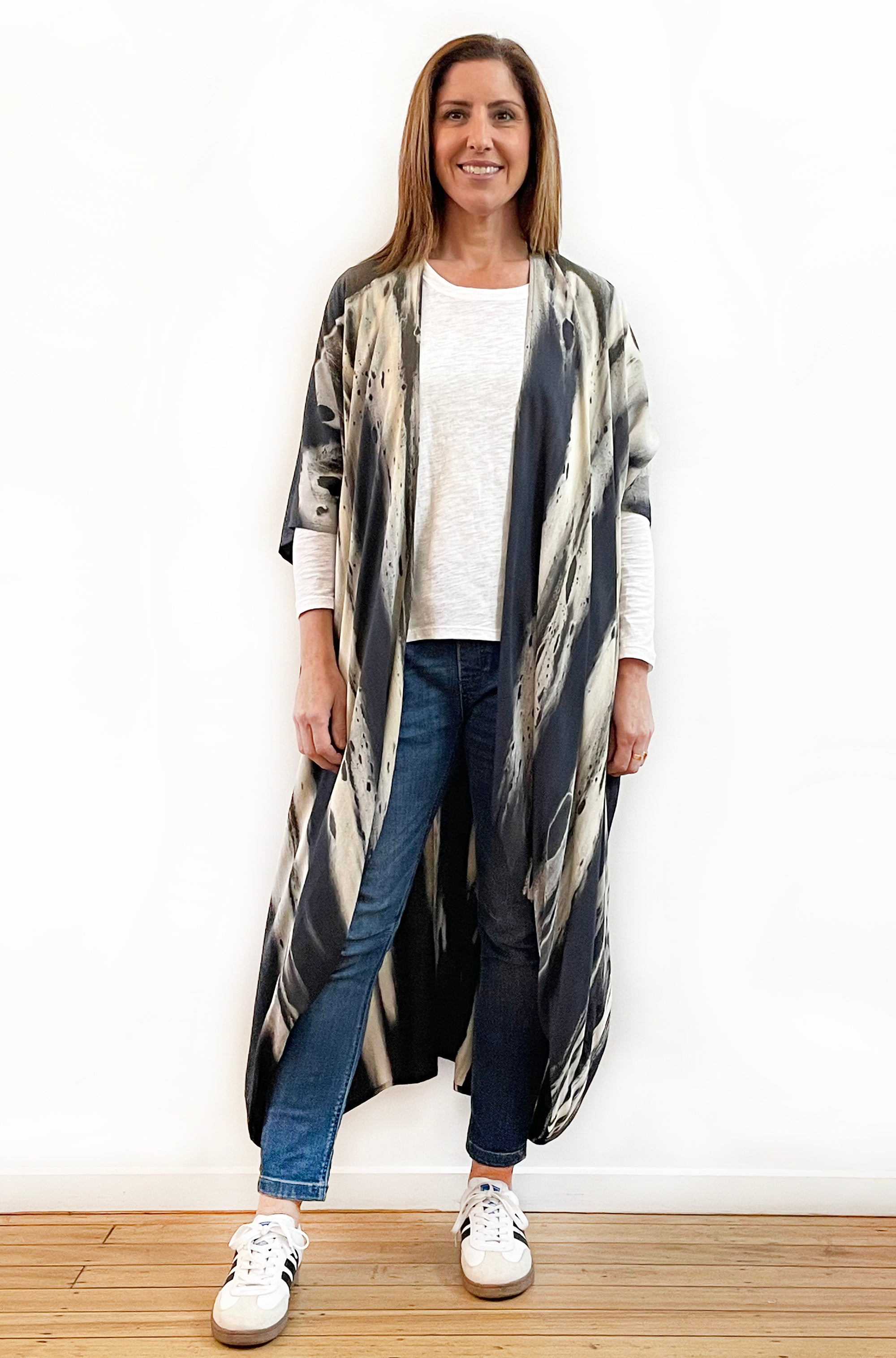 Sand And Salt Printed Kimono