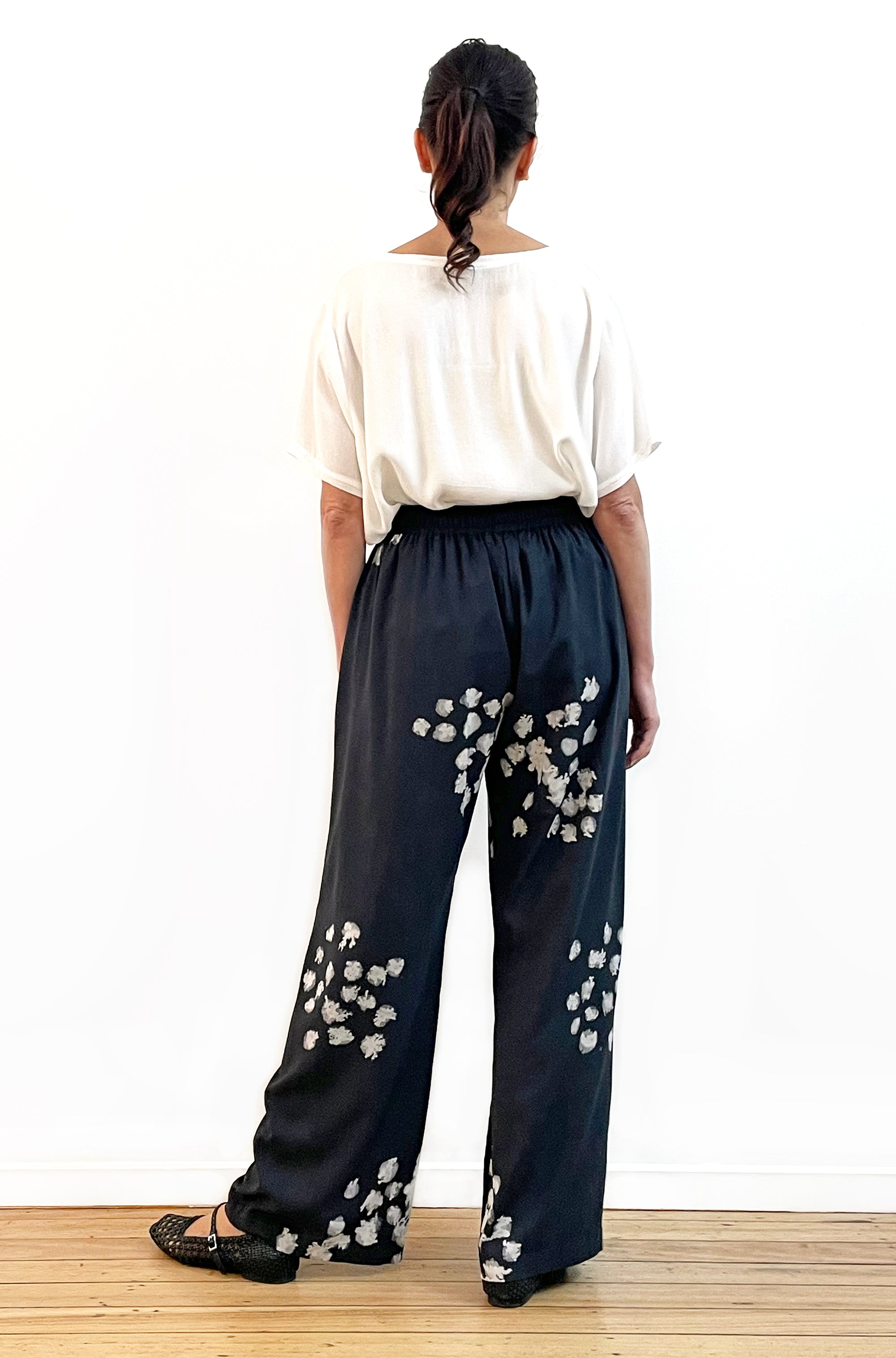 HAND DYED FULL LENGTH WIDE LEG PANT BLOSSOM