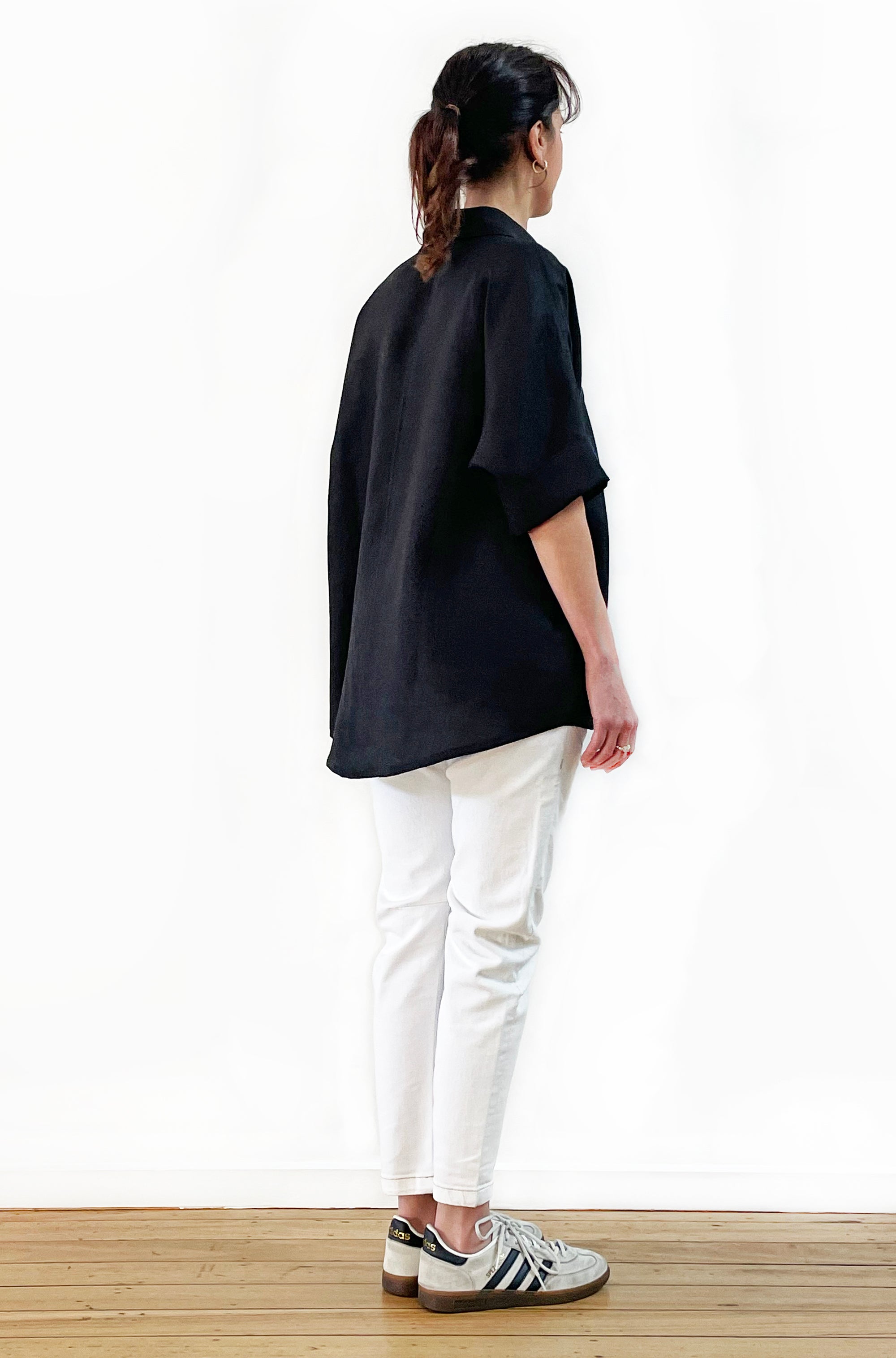 LINEN RELAXED SHIRT BLACK