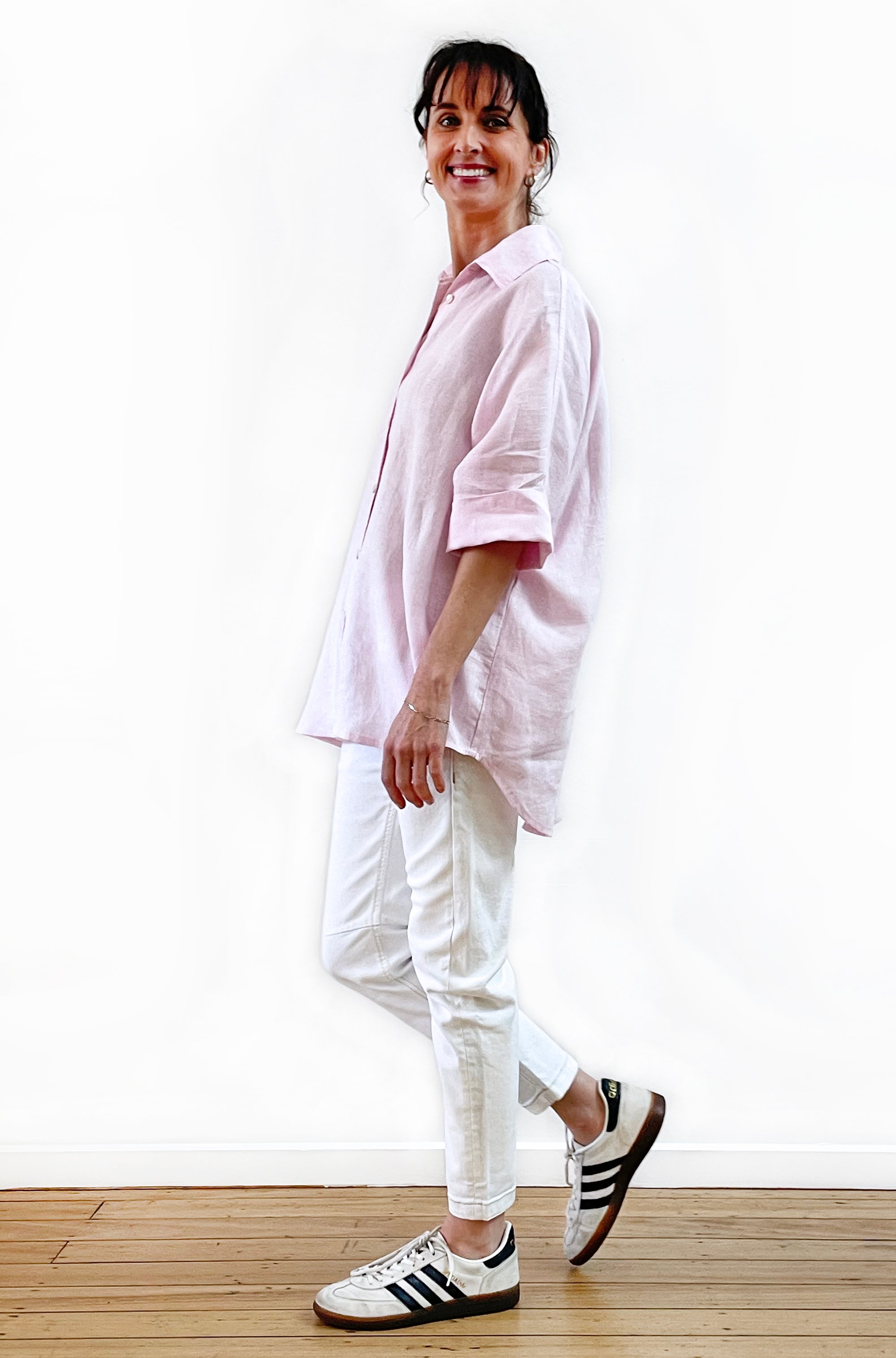 LINEN RELAXED SHIRT SOFT PINK