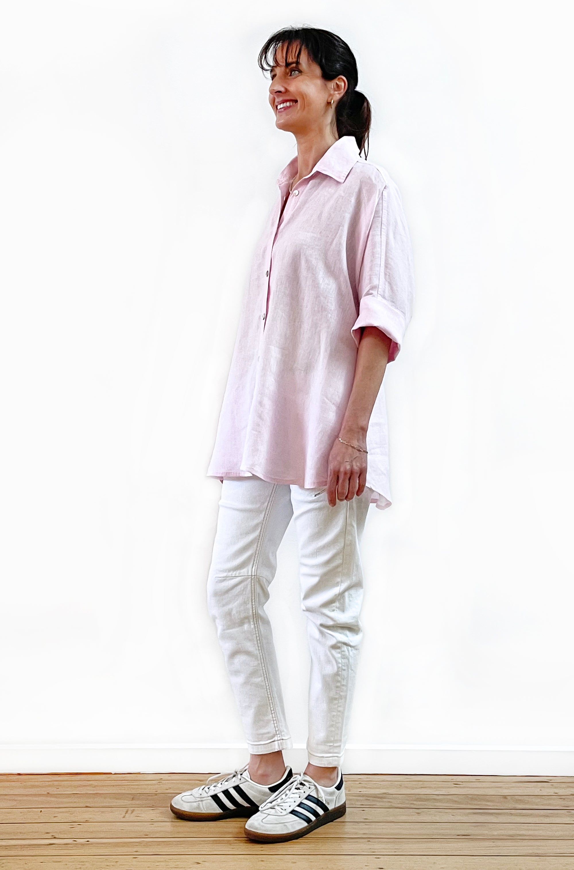 LINEN RELAXED SHIRT SOFT PINK