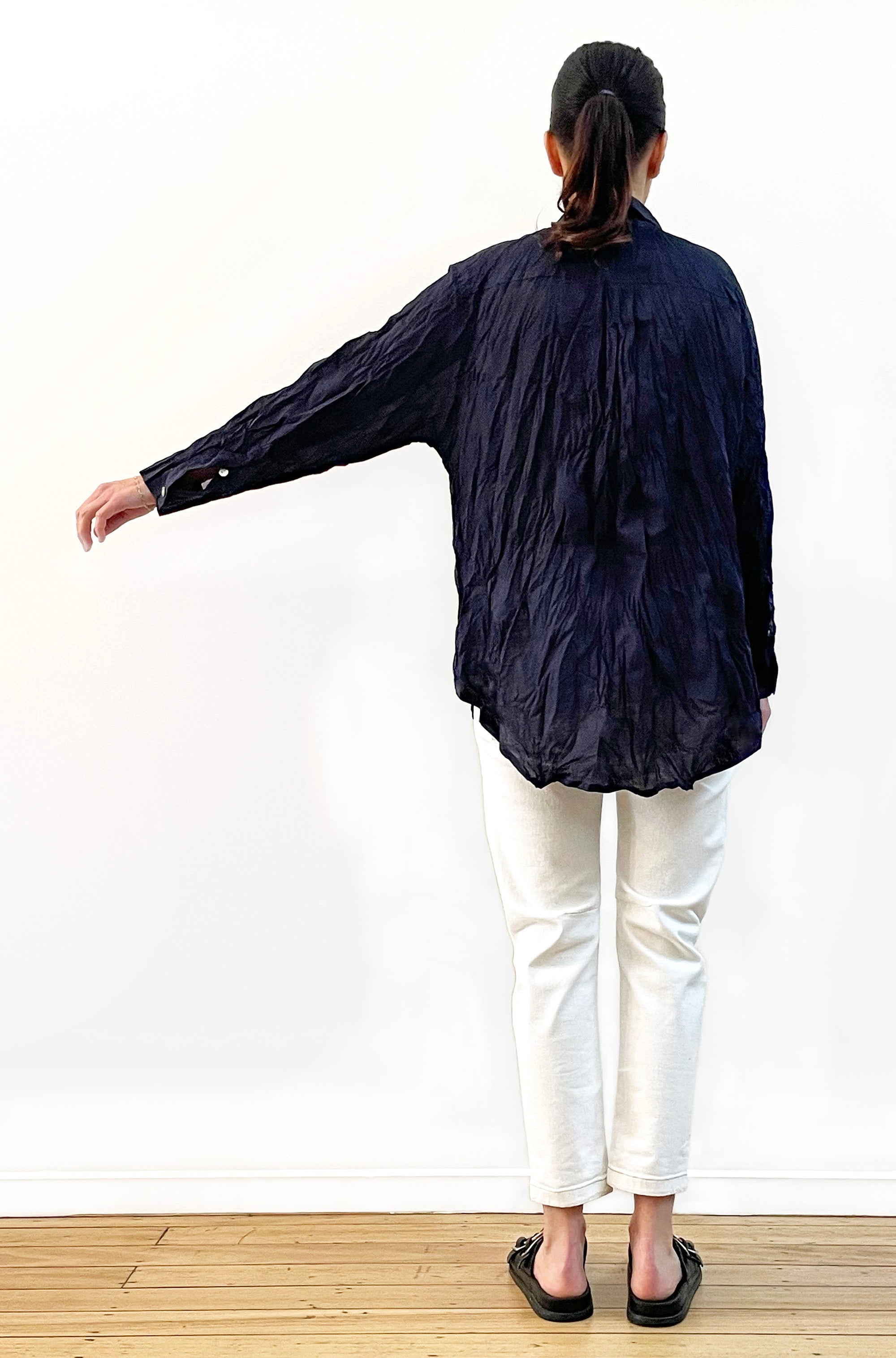 COTTON TWIST & GO SHIRT FRENCH NAVY