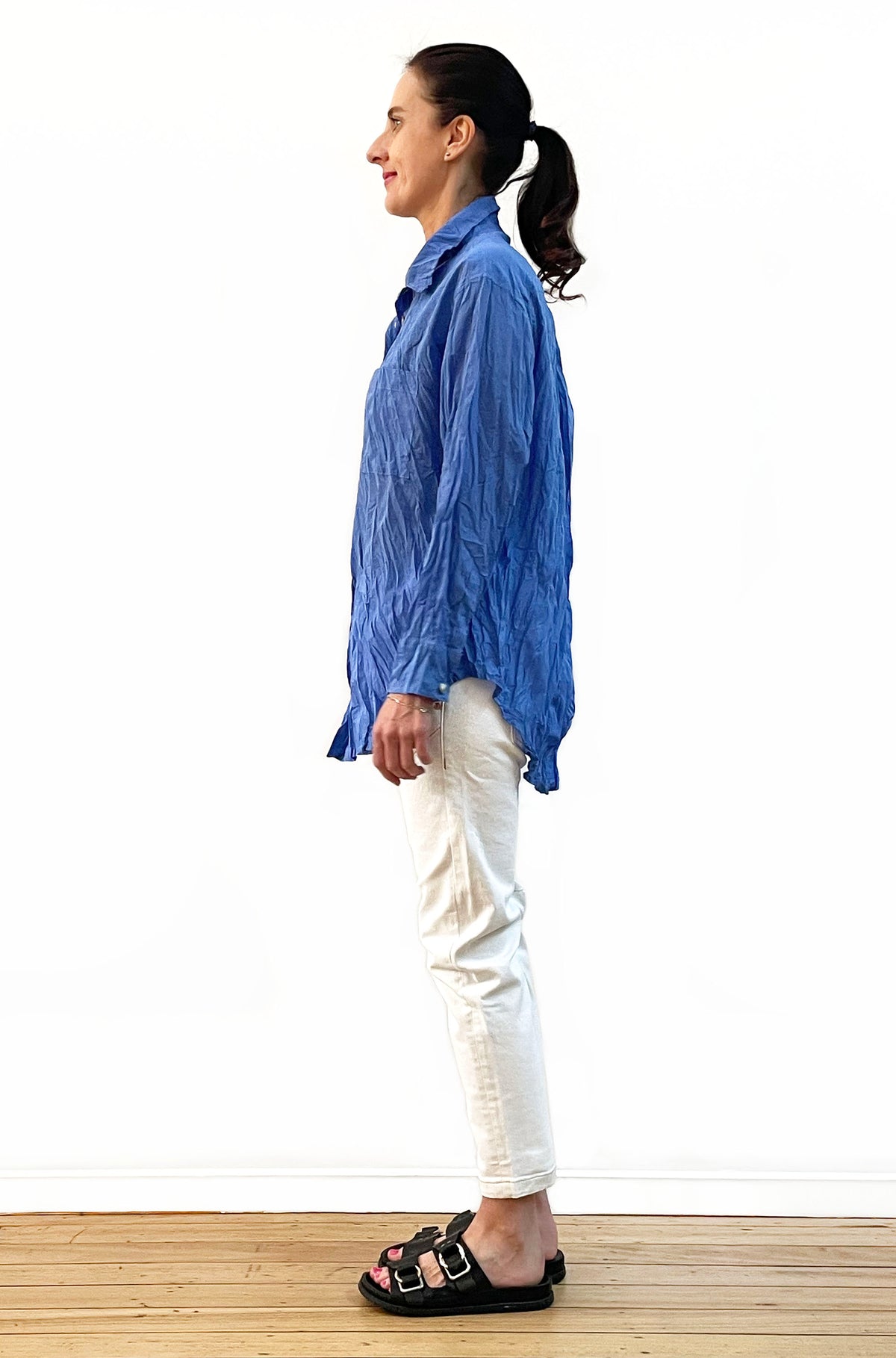COTTON TWIST & GO SHIRT OCEAN BLUE