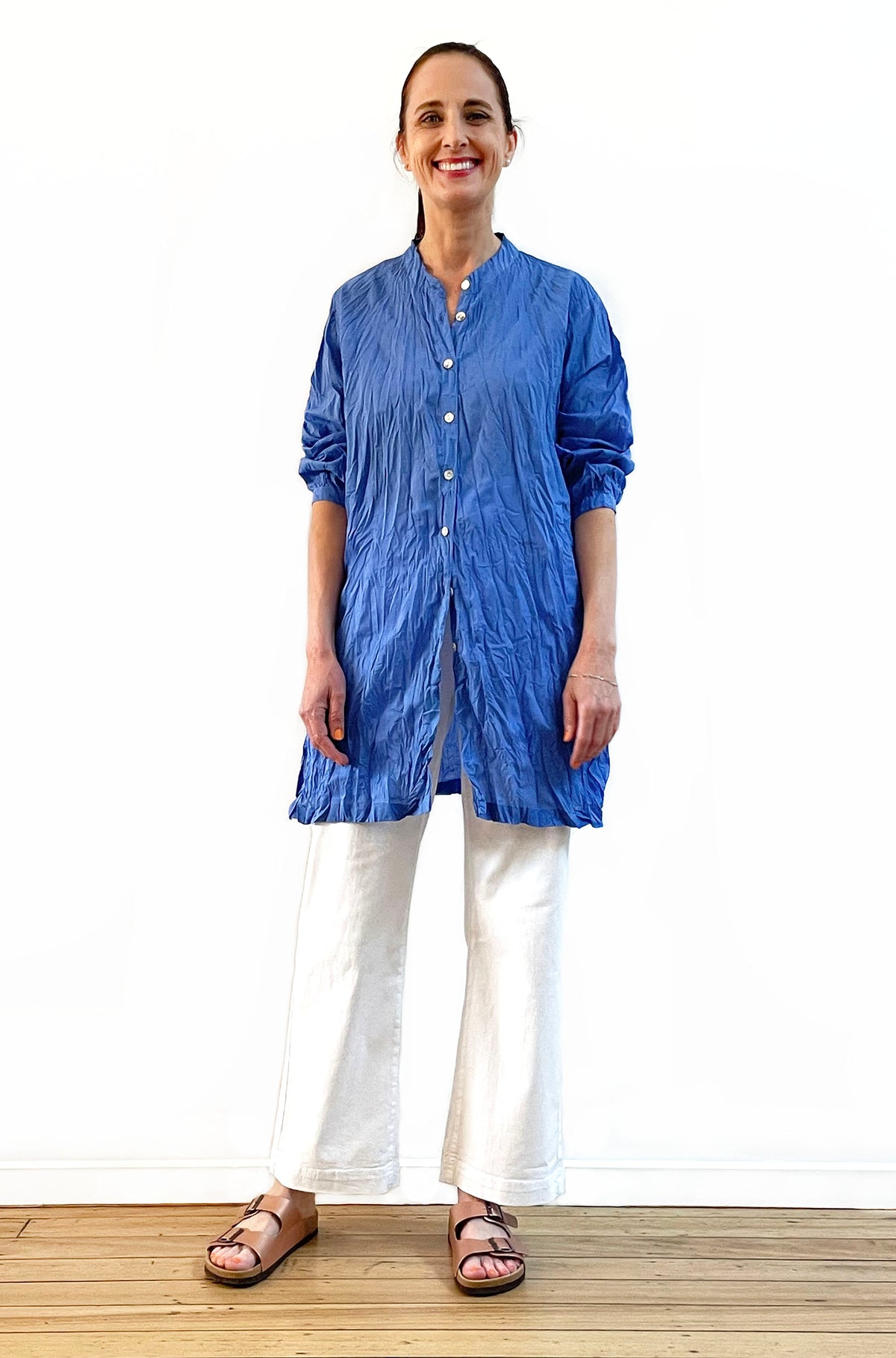 COTTON TWIST & GO TUNIC OCEAN BLUE