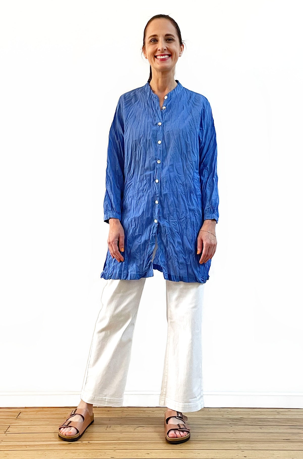 COTTON TWIST & GO TUNIC OCEAN BLUE