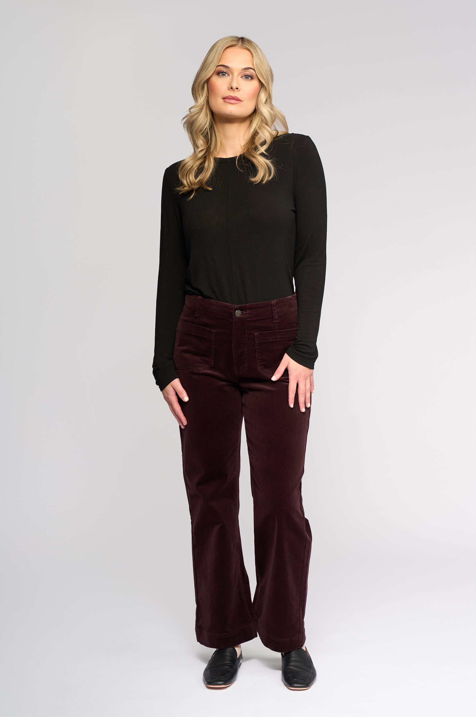 VASSALLI DAILY CORD PANT MERLOT