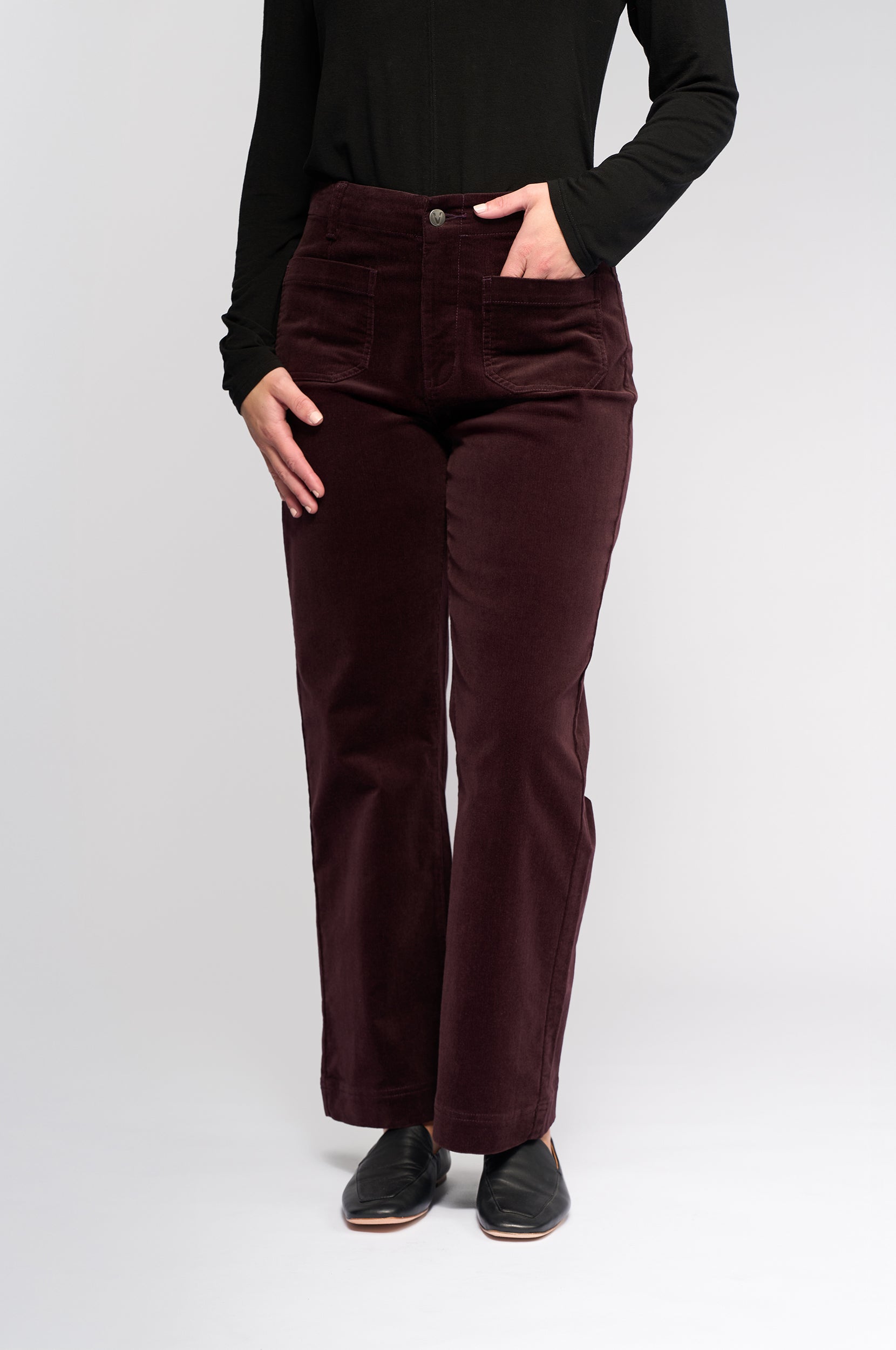 VASSALLI DAILY CORD PANT MERLOT