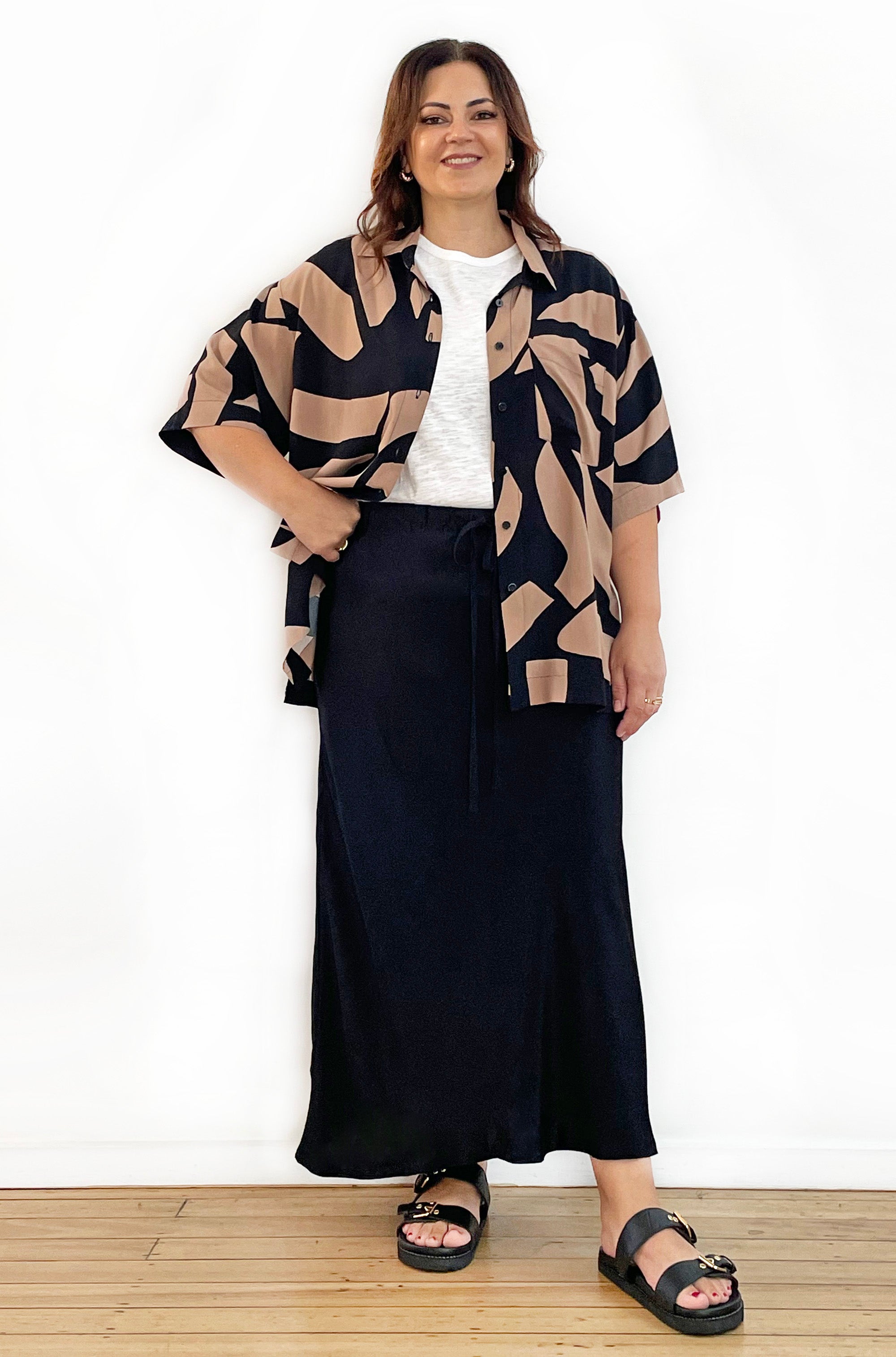 PRINT SHORT SLEEVE SHIRT ABSTRACT
