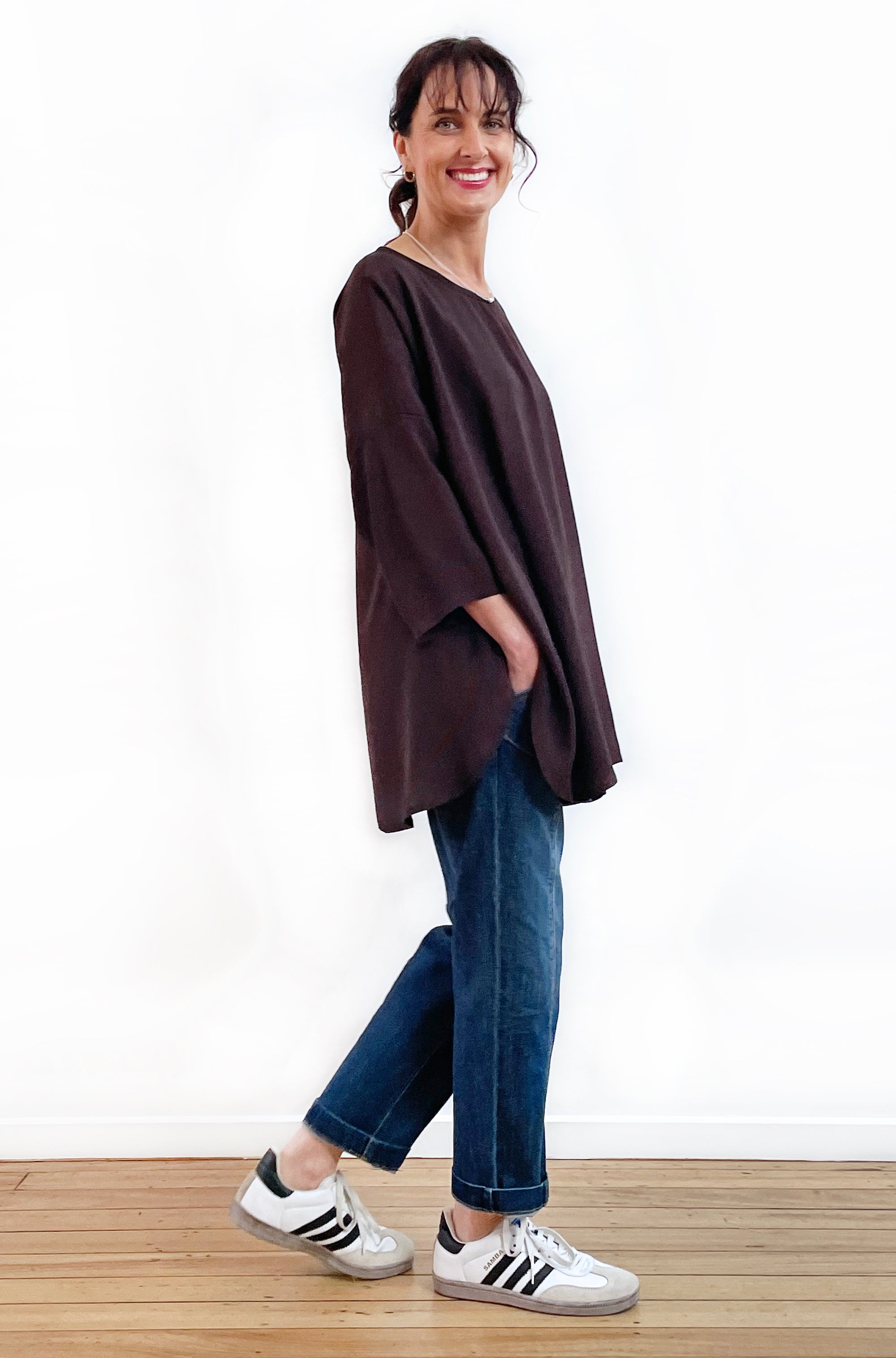 VISCOSE CIRCLE TOP CHOCOLATE