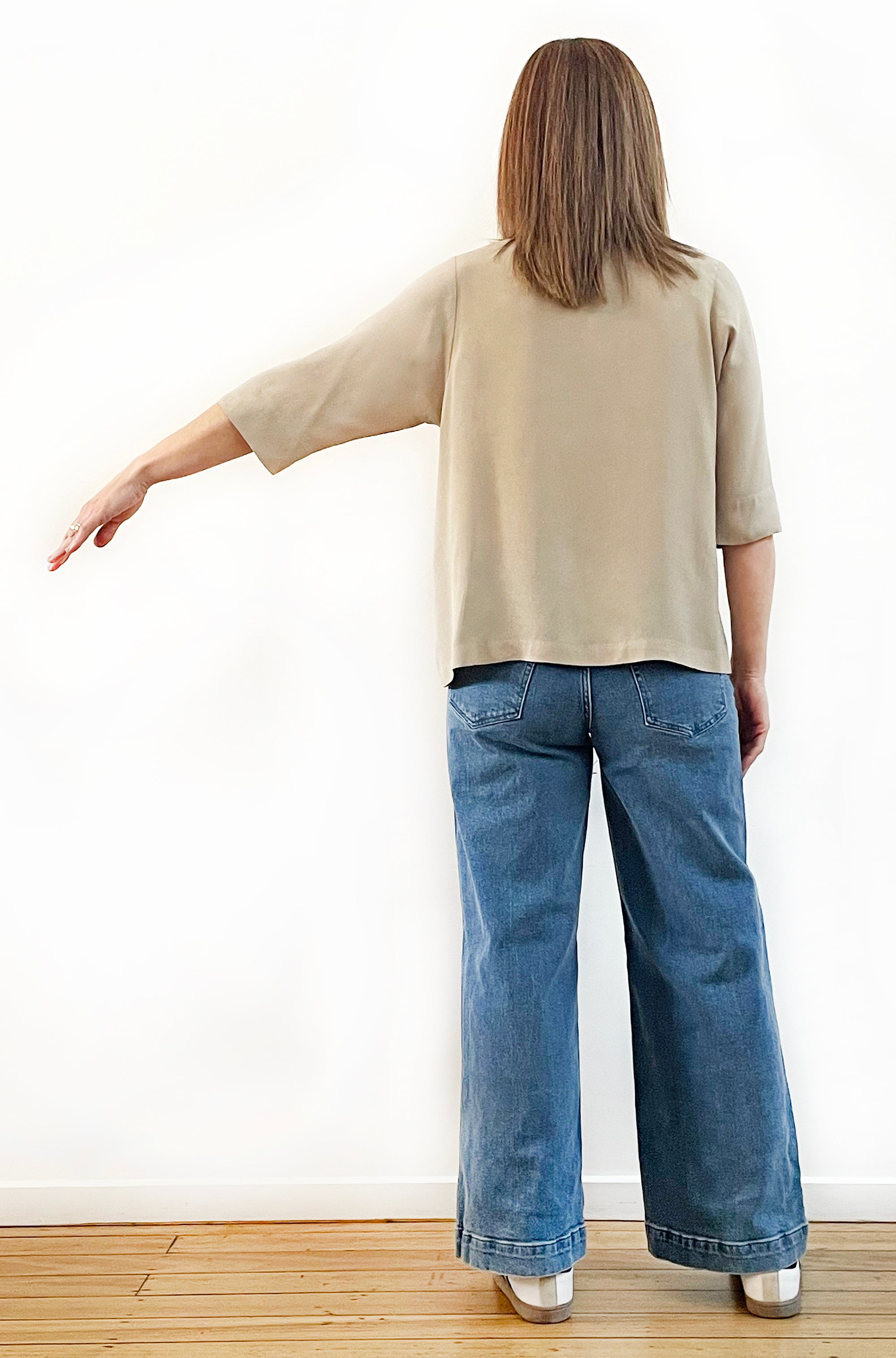VISCOSE FITTED SLEEVE TOP STONE