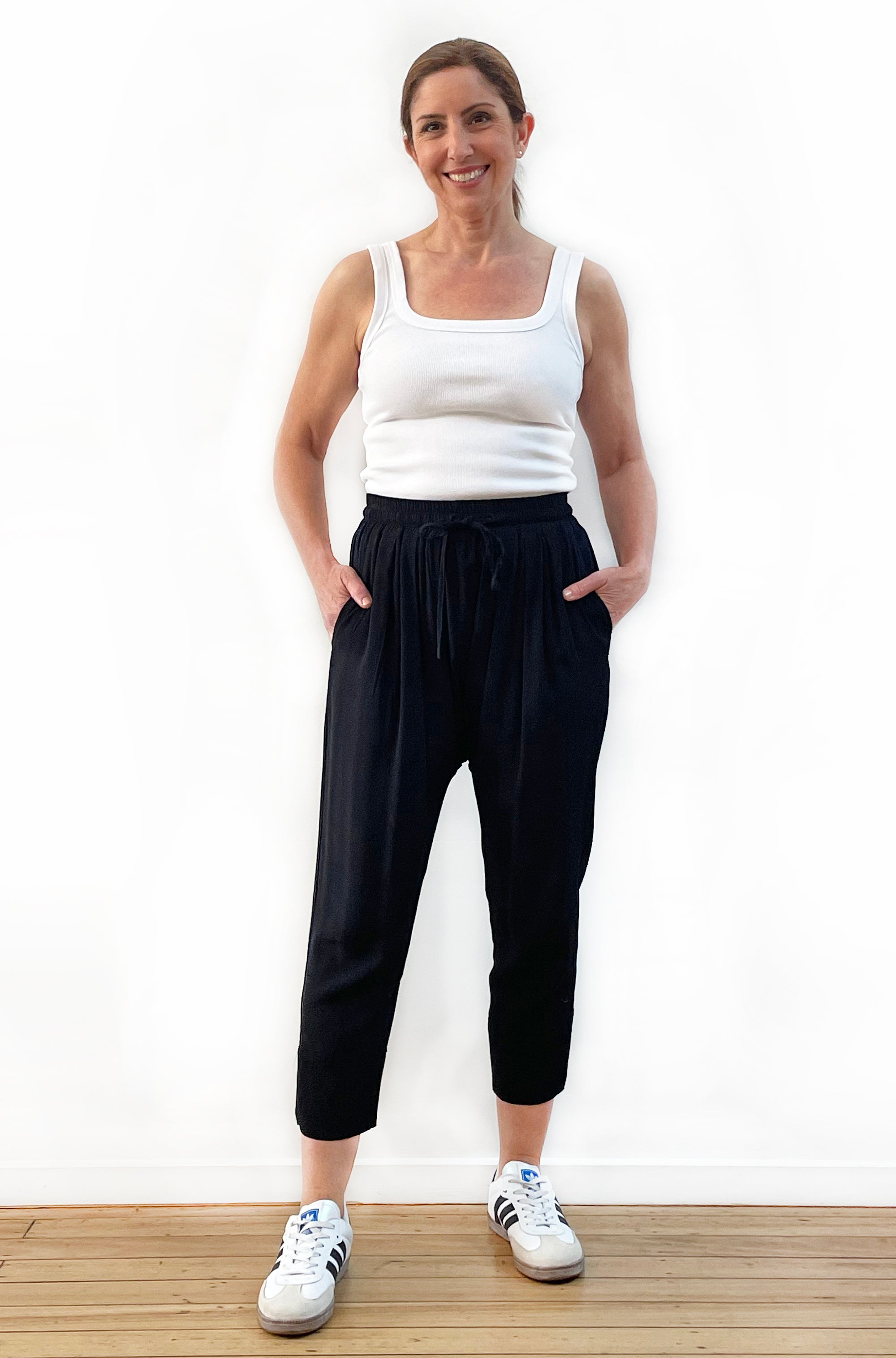 VISCOSE SLOUCH PANT BLACK