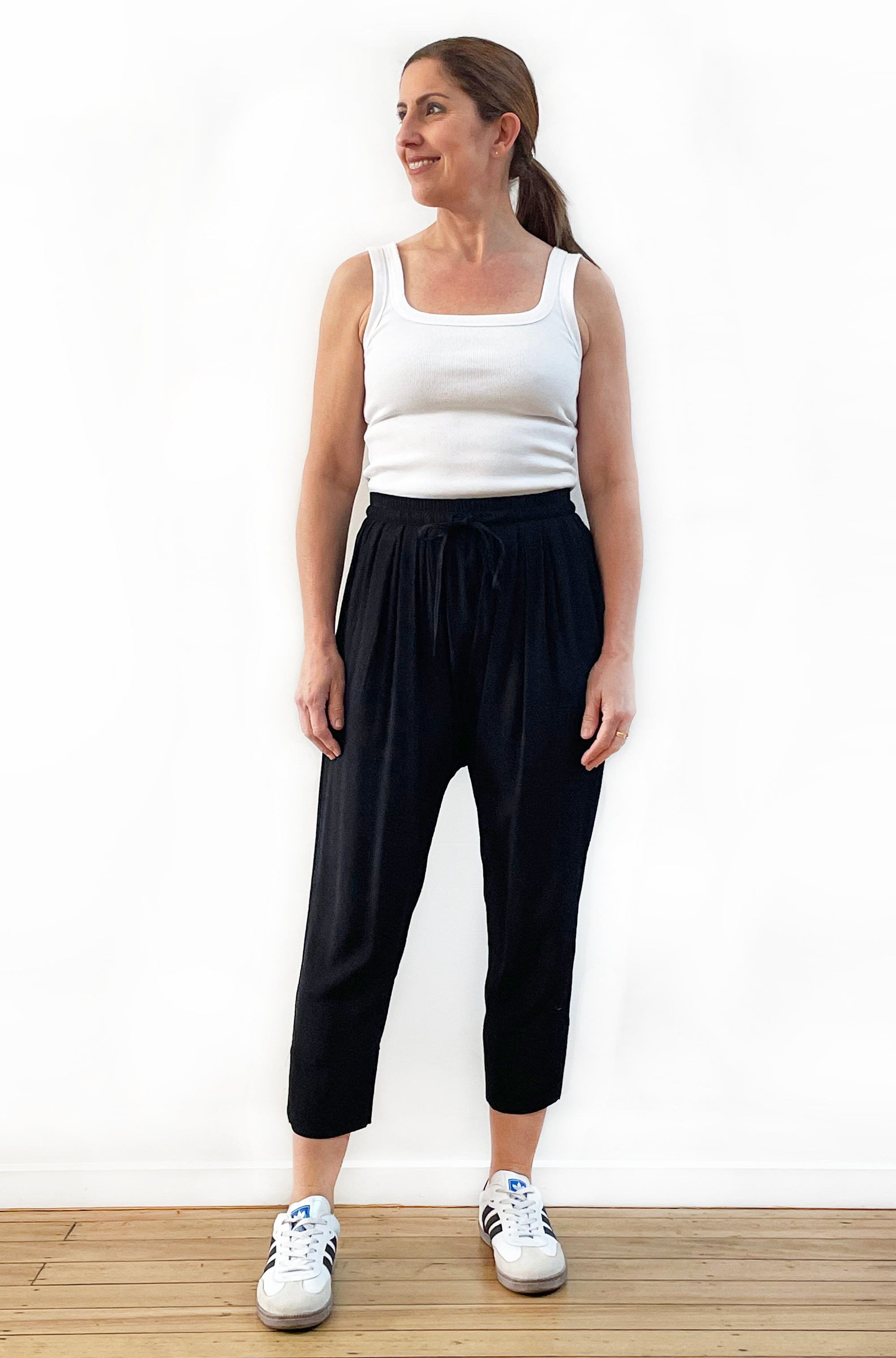 VISCOSE SLOUCH PANT BLACK