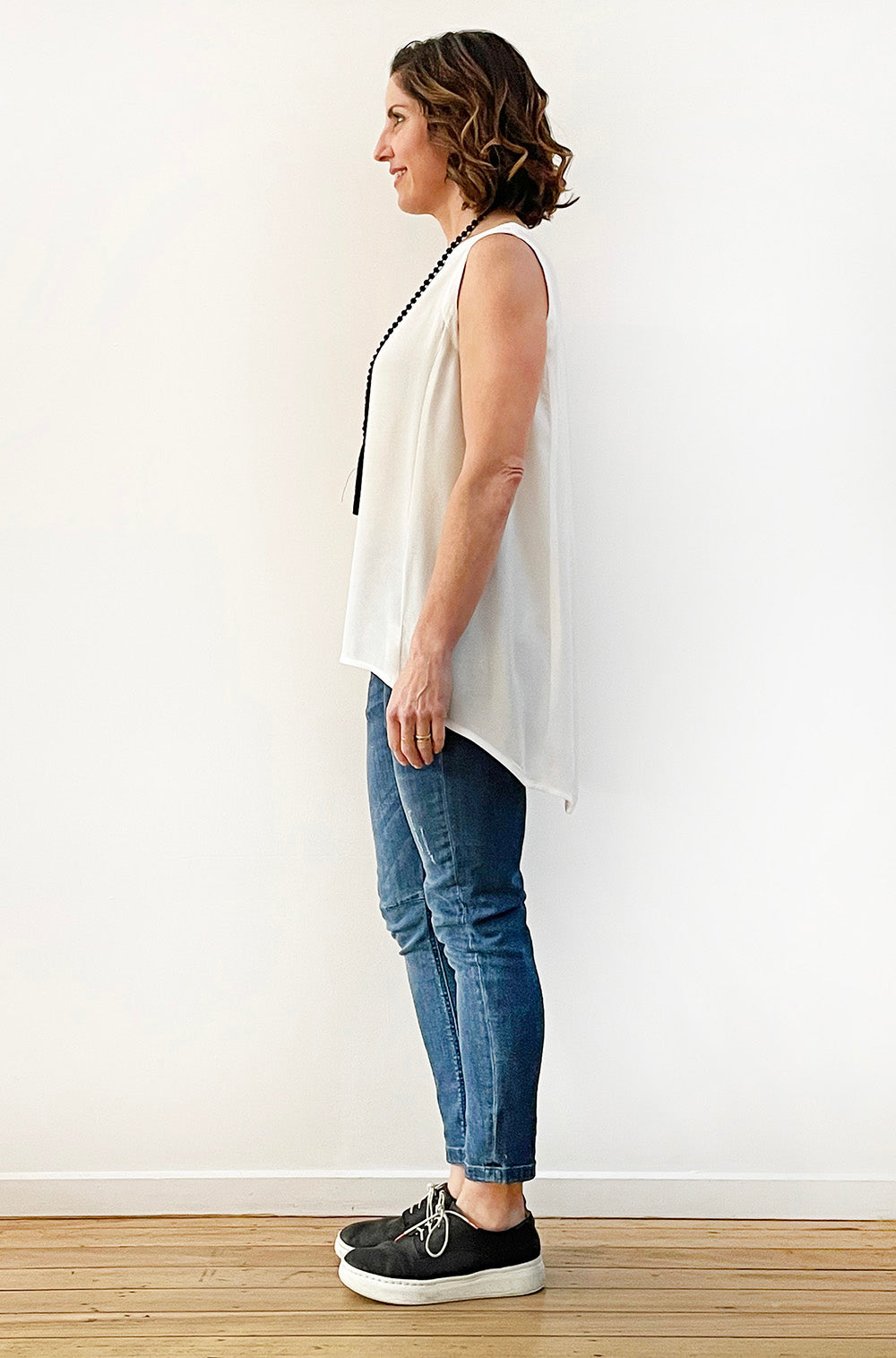 VISCOSE HI LO TANK IVORY