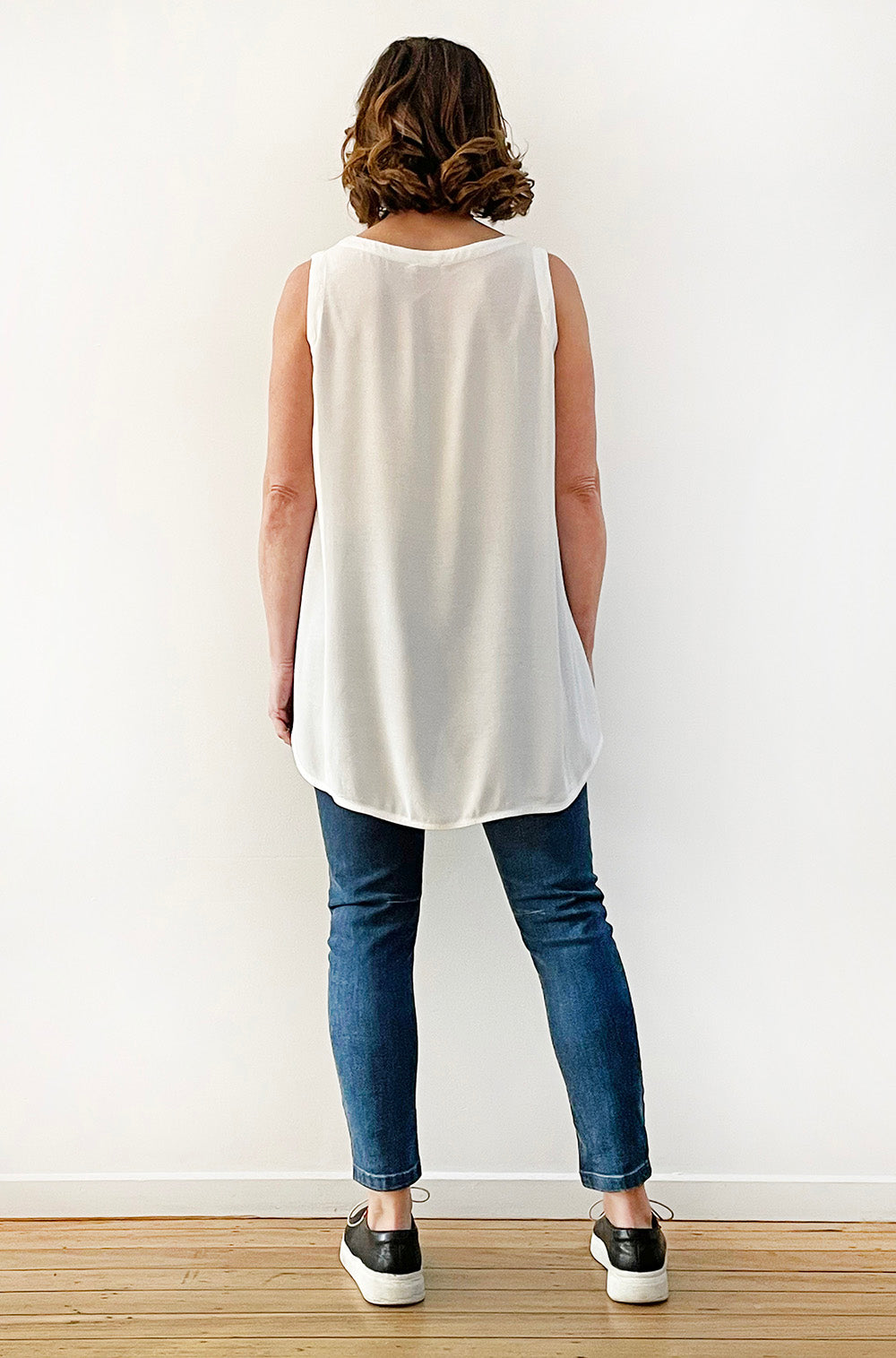 VISCOSE HI LO TANK IVORY