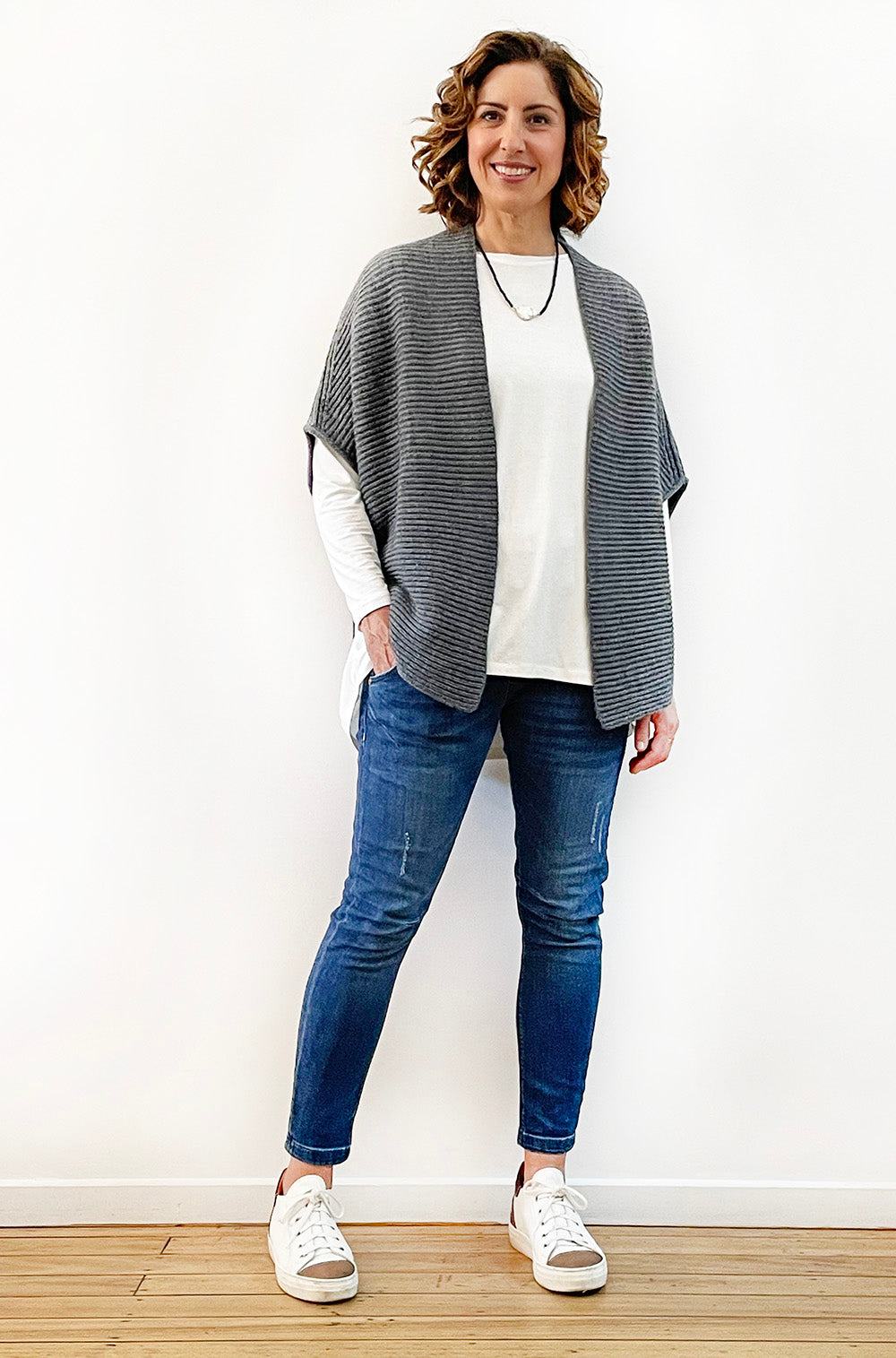 YOU'RE MINE CARDI CHARCOAL