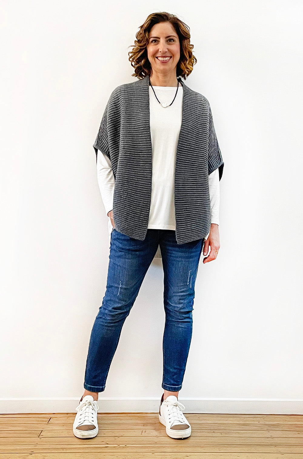 YOU'RE MINE CARDI CHARCOAL