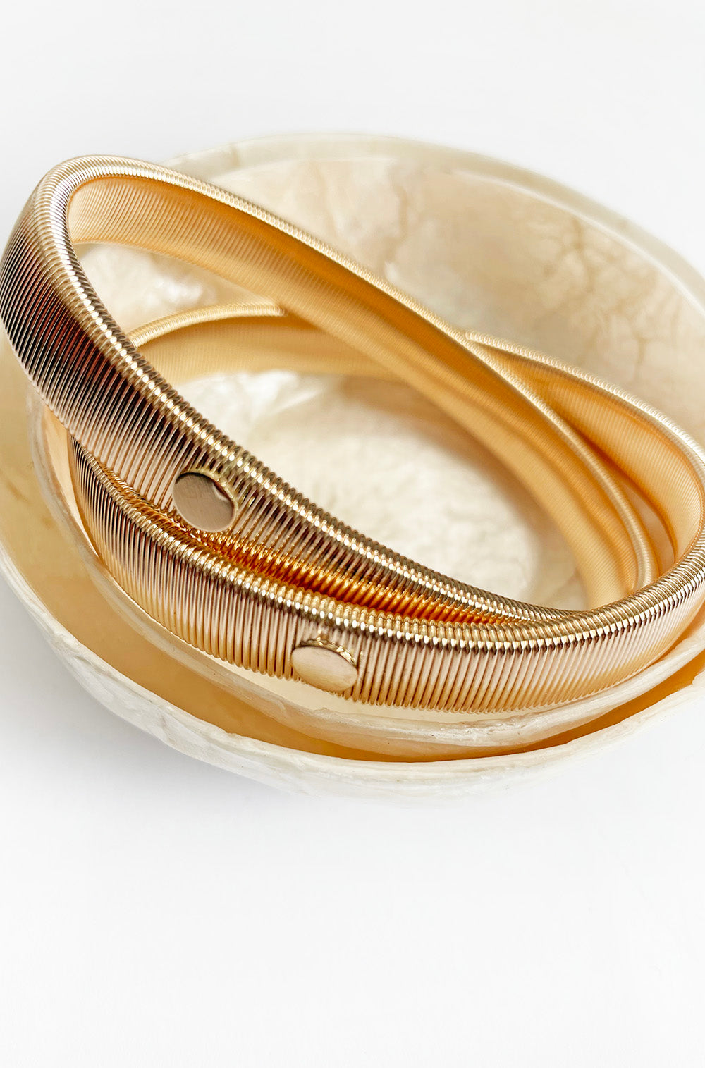 ELASTICATED ARMBANDS GOLD