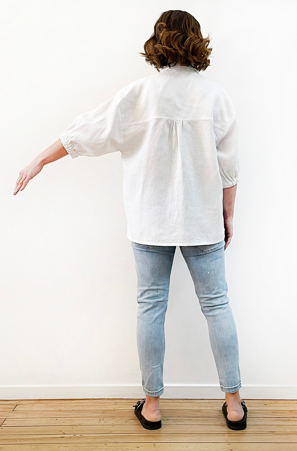 LINEN BUTTON THRU SHIRT WHITE