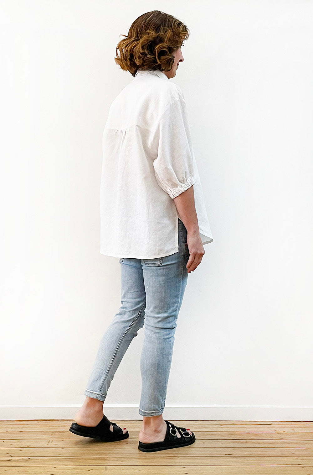 LINEN BUTTON THRU SHIRT WHITE
