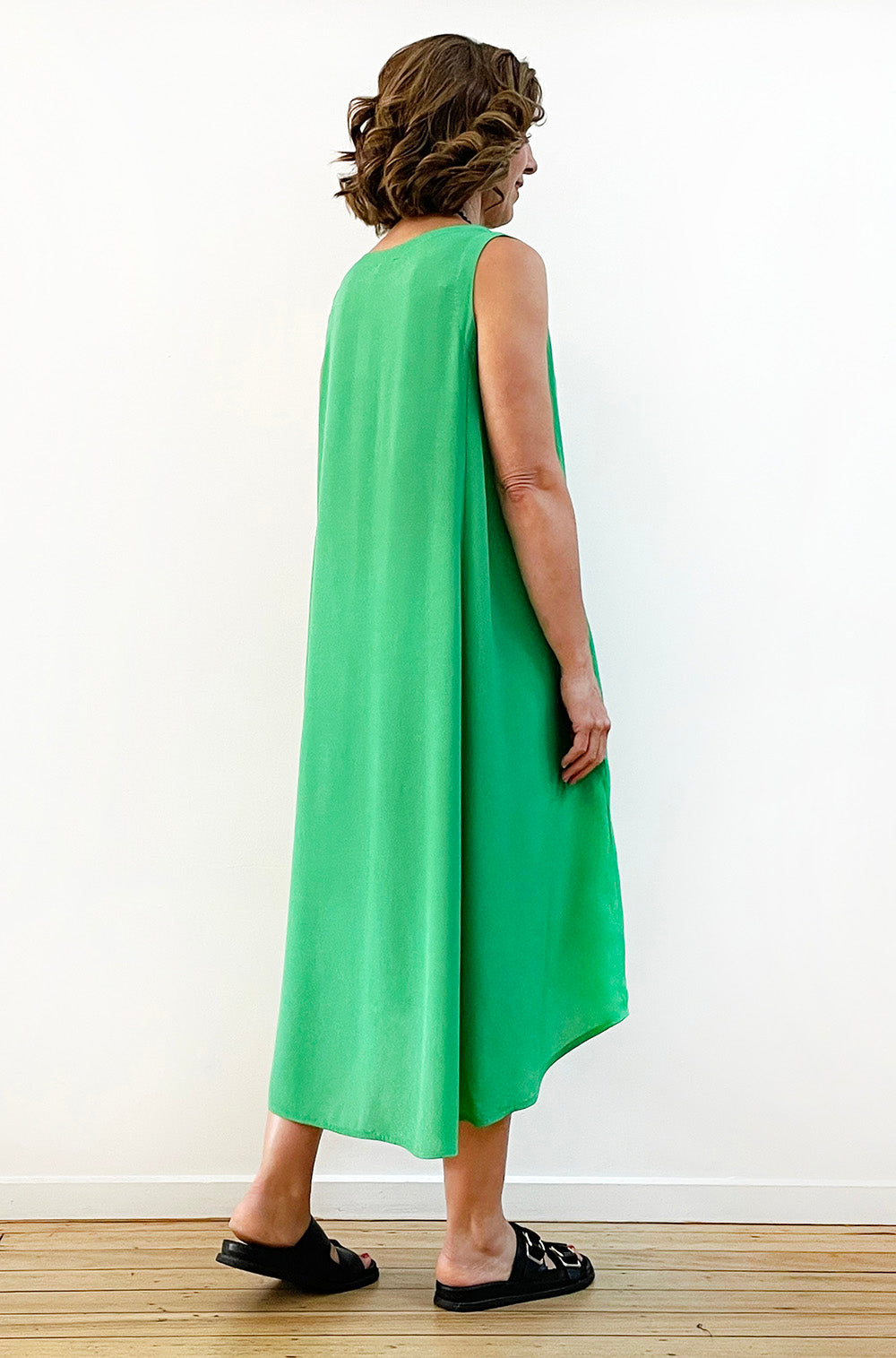VISCOSE HI LO TANK DRESS MINTY GREEN