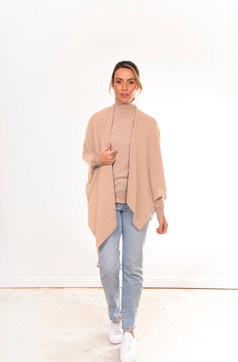 BRIDGE & LORD MERINO CASHMERE WRAP STONE