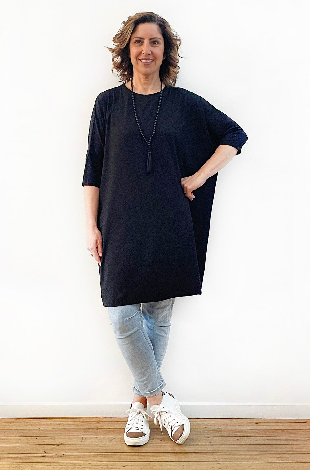 BAMBOO BOX TUNIC BLACK