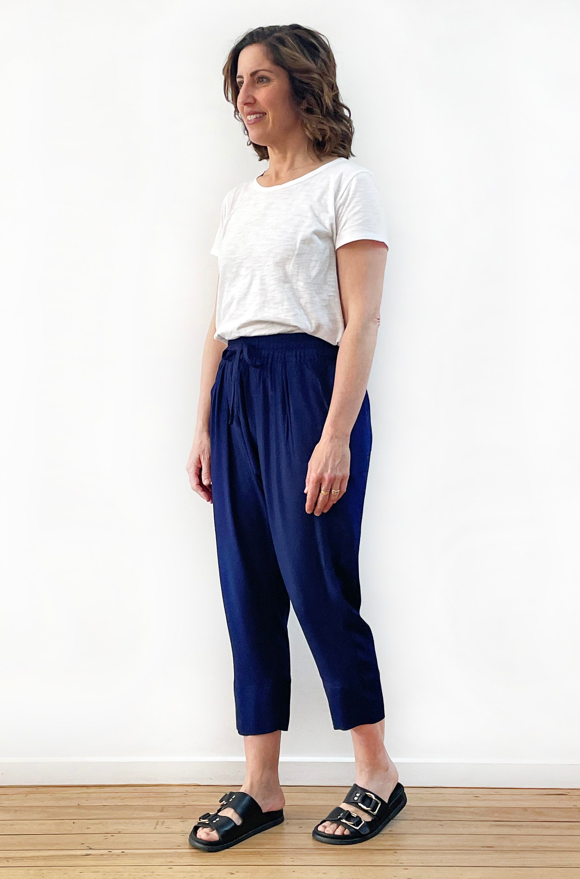 VISCOSE SLOUCH PANT NAVY