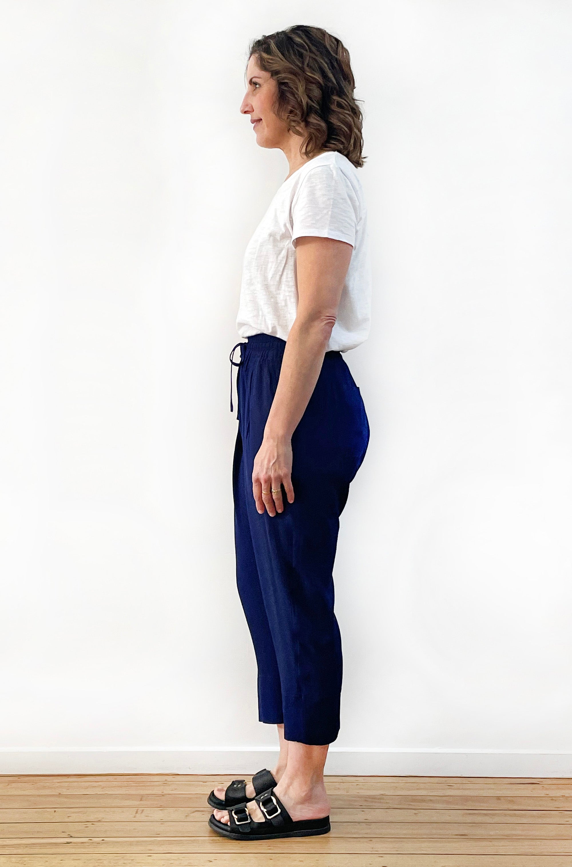 VISCOSE SLOUCH PANT NAVY