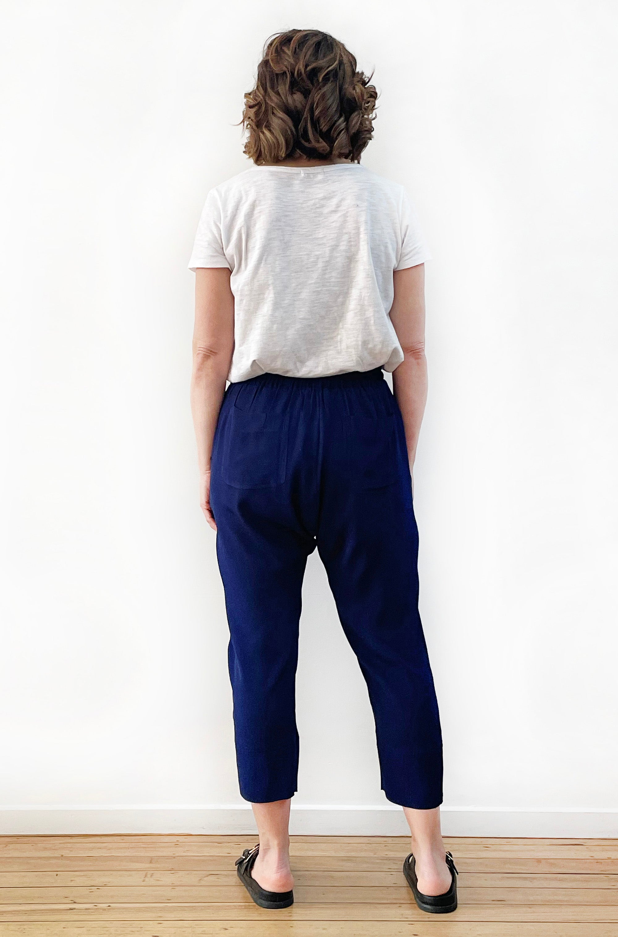 VISCOSE SLOUCH PANT NAVY