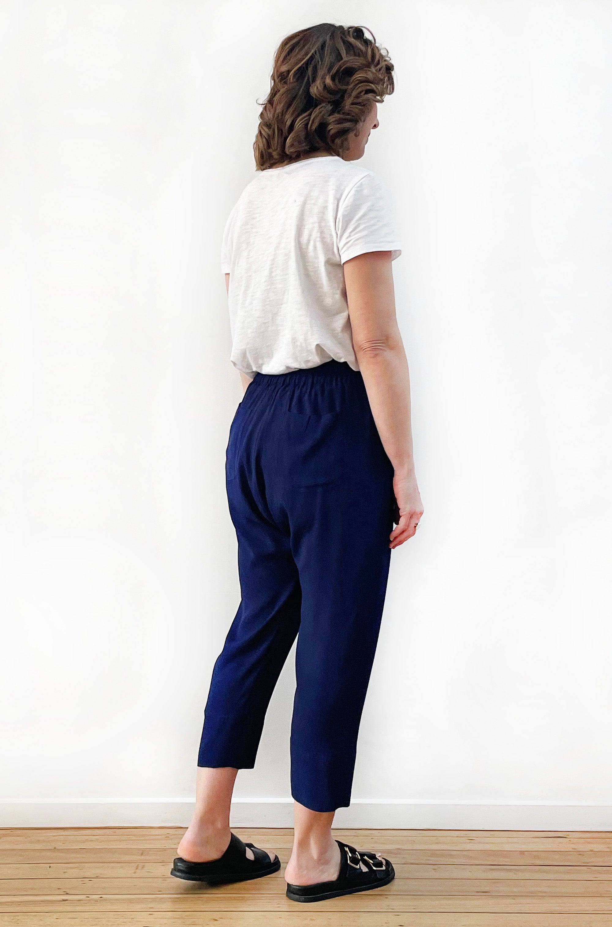 VISCOSE SLOUCH PANT NAVY