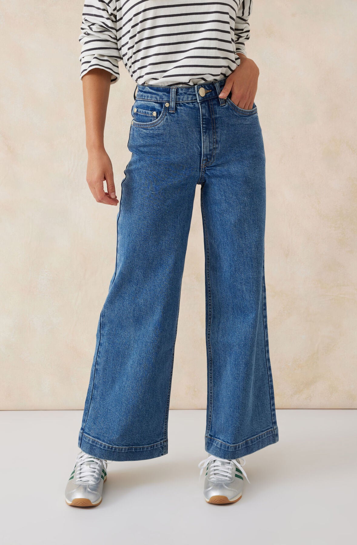 CERES LIFE WIDE LEG JEAN INDIGO DENIM