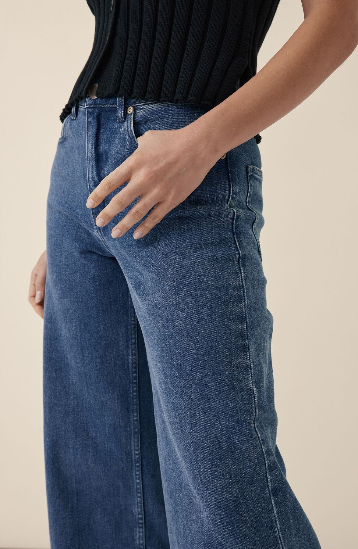 CERES LIFE WIDE LEG JEAN INDIGO DENIM