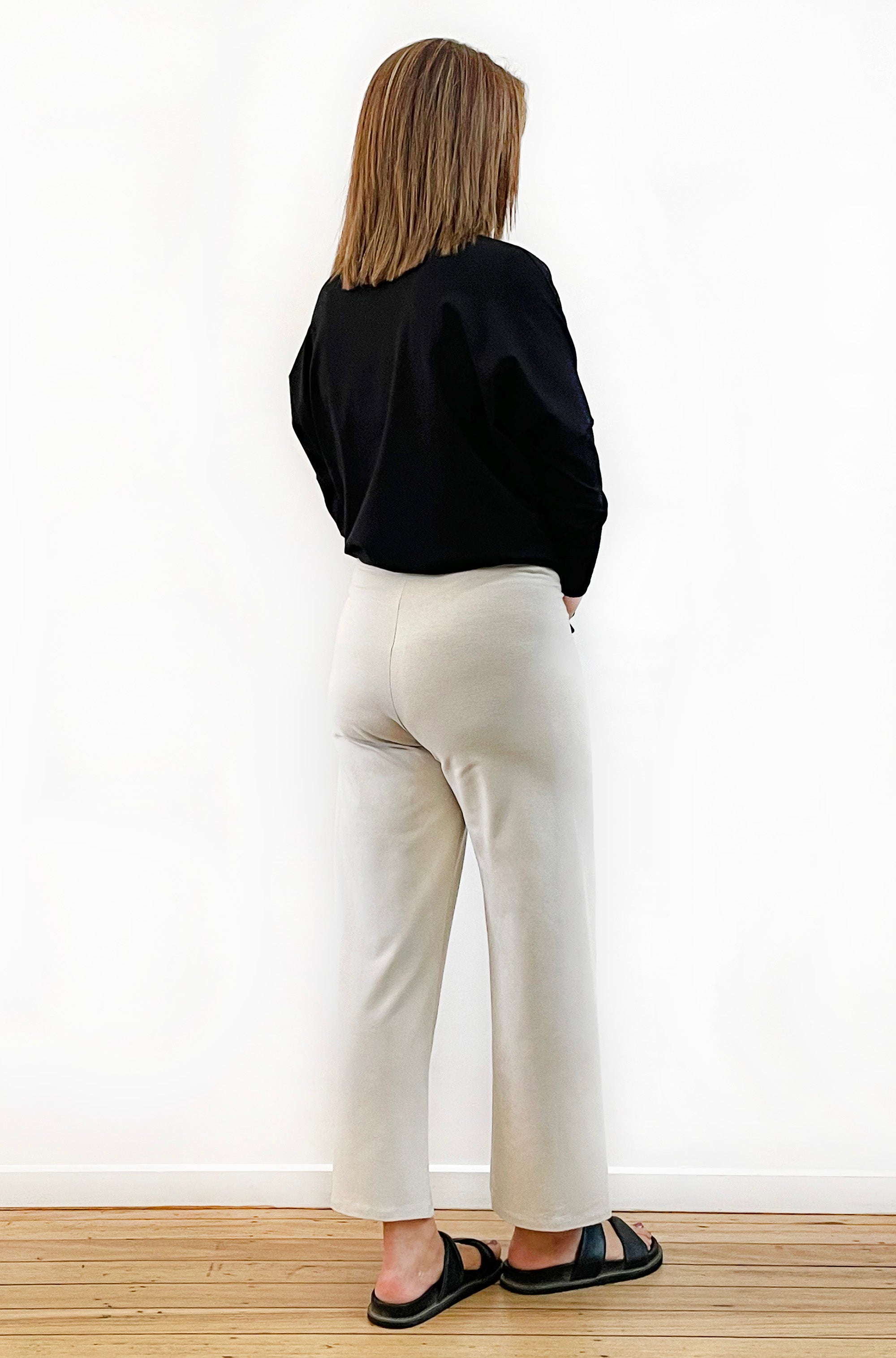 BAMBOO/ORGANIC COTTON WIDE LEG PANT CALICO