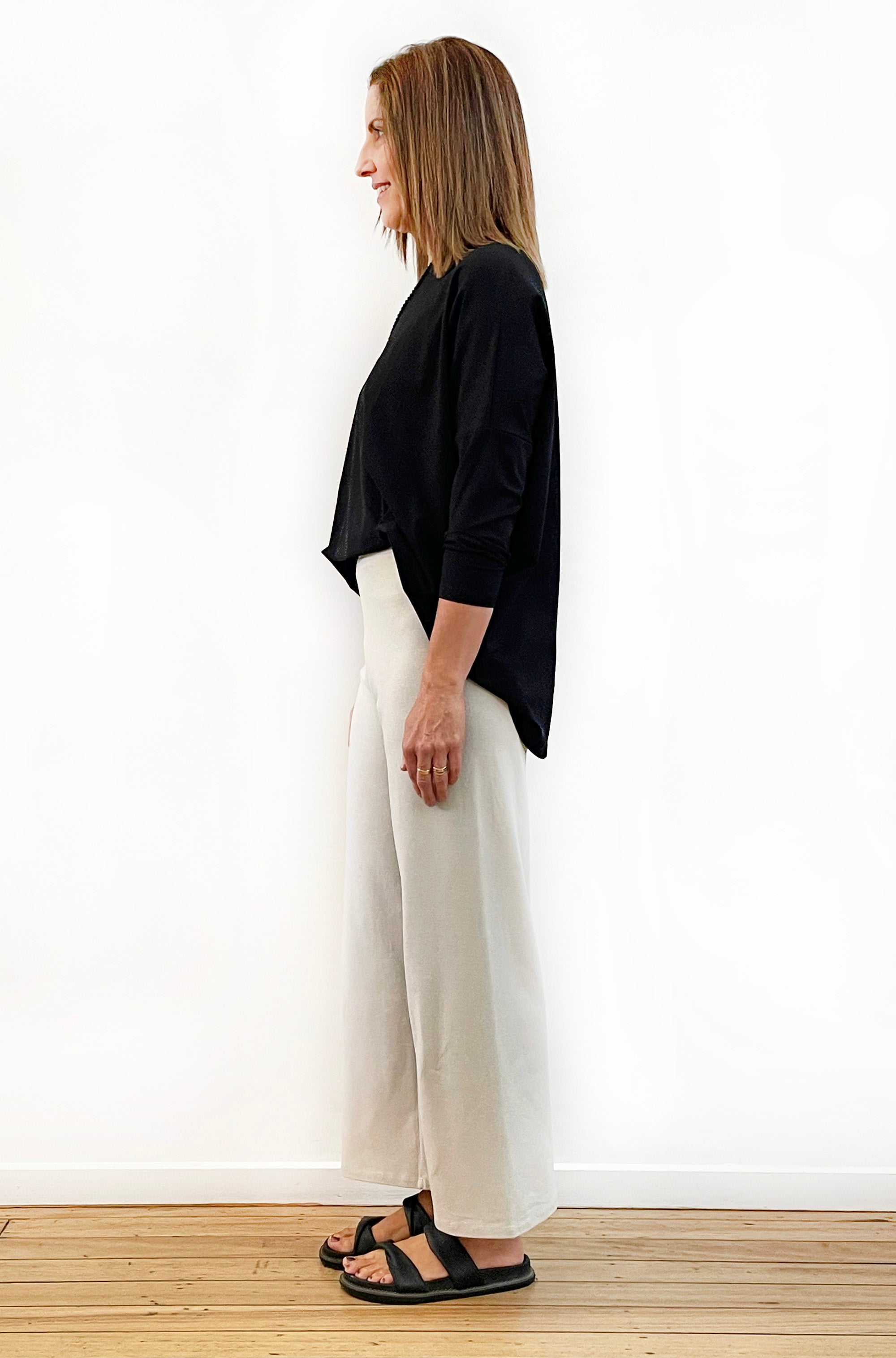 BAMBOO/ORGANIC COTTON WIDE LEG PANT CALICO