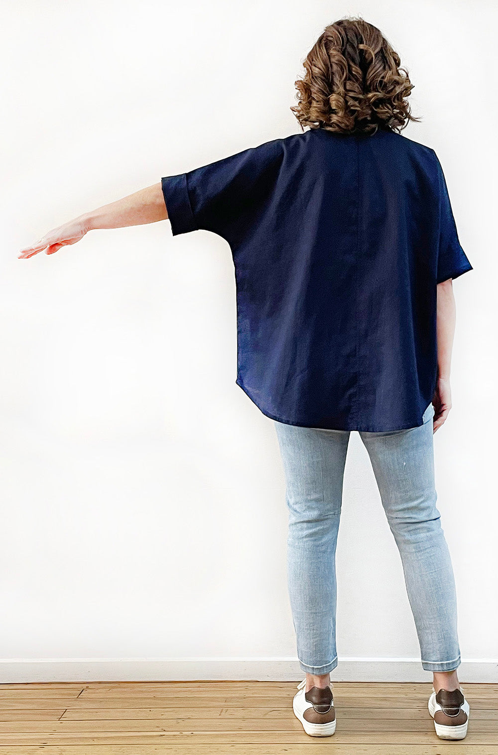 LINEN RELAXED SHIRT NAVY