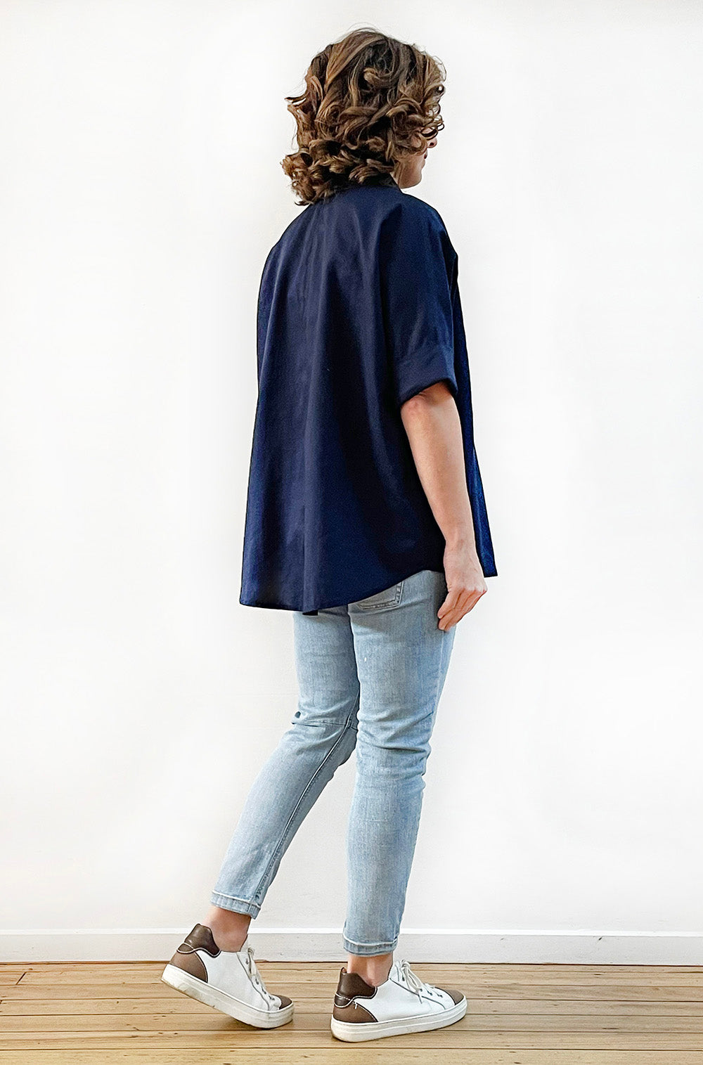 LINEN RELAXED SHIRT NAVY