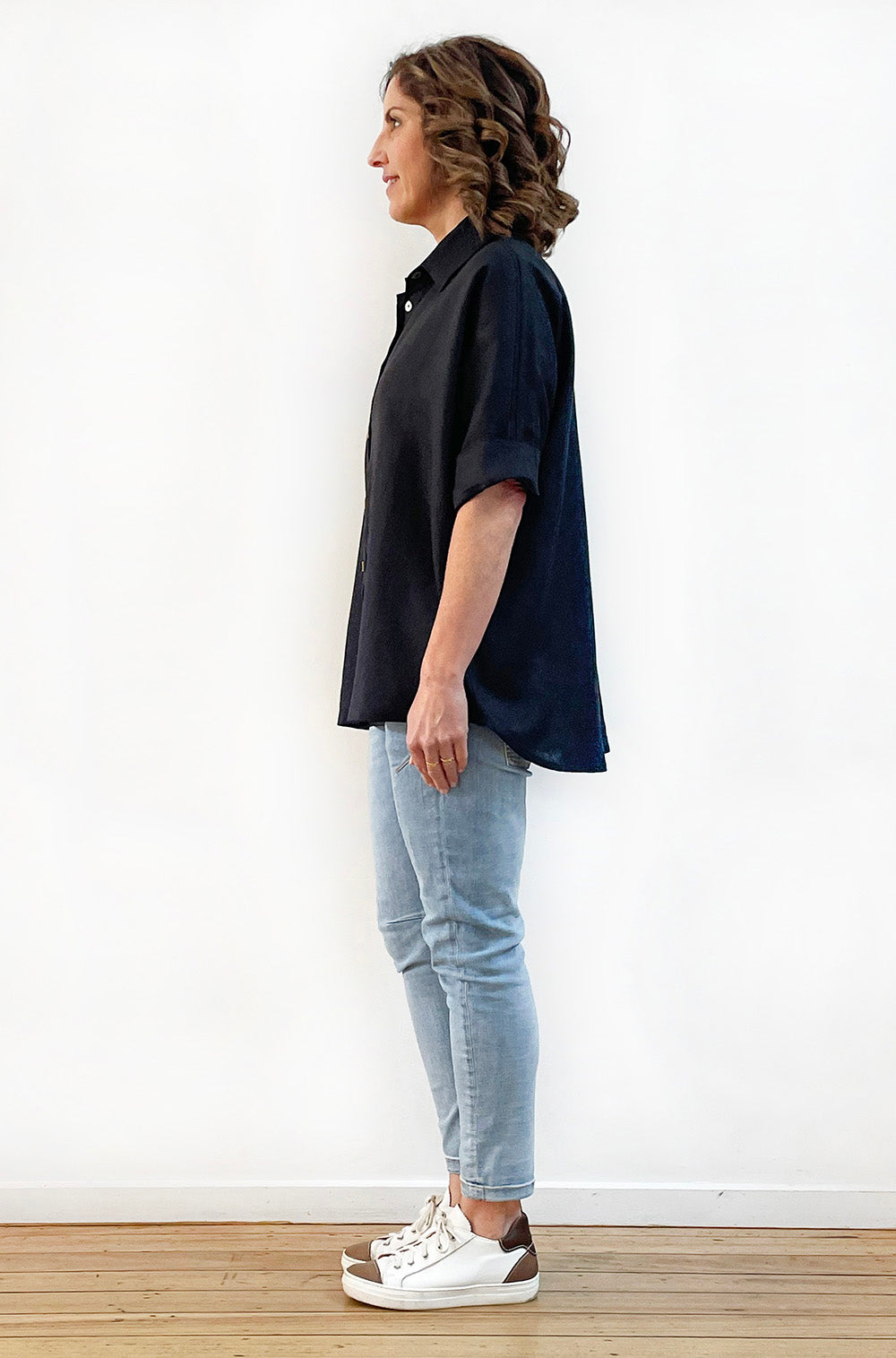 LINEN RELAXED SHIRT BLACK