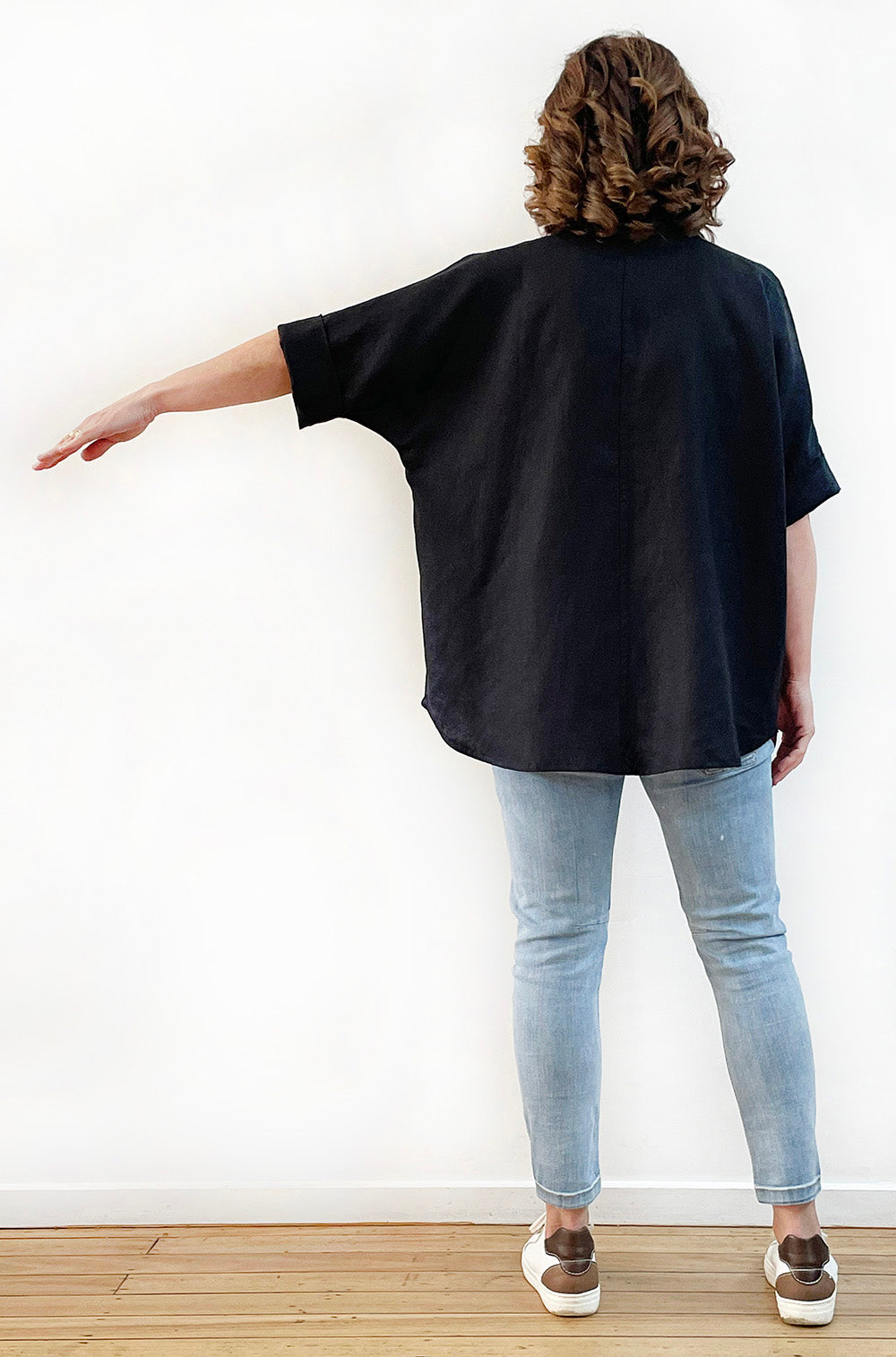 LINEN RELAXED SHIRT BLACK