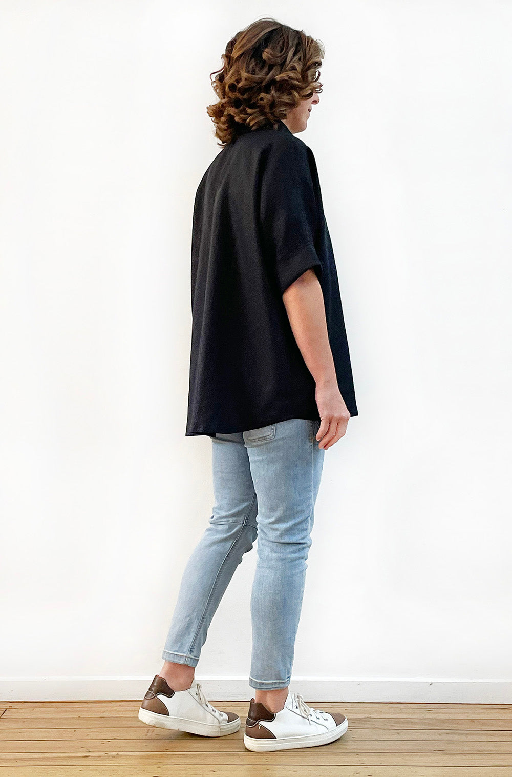 LINEN RELAXED SHIRT BLACK