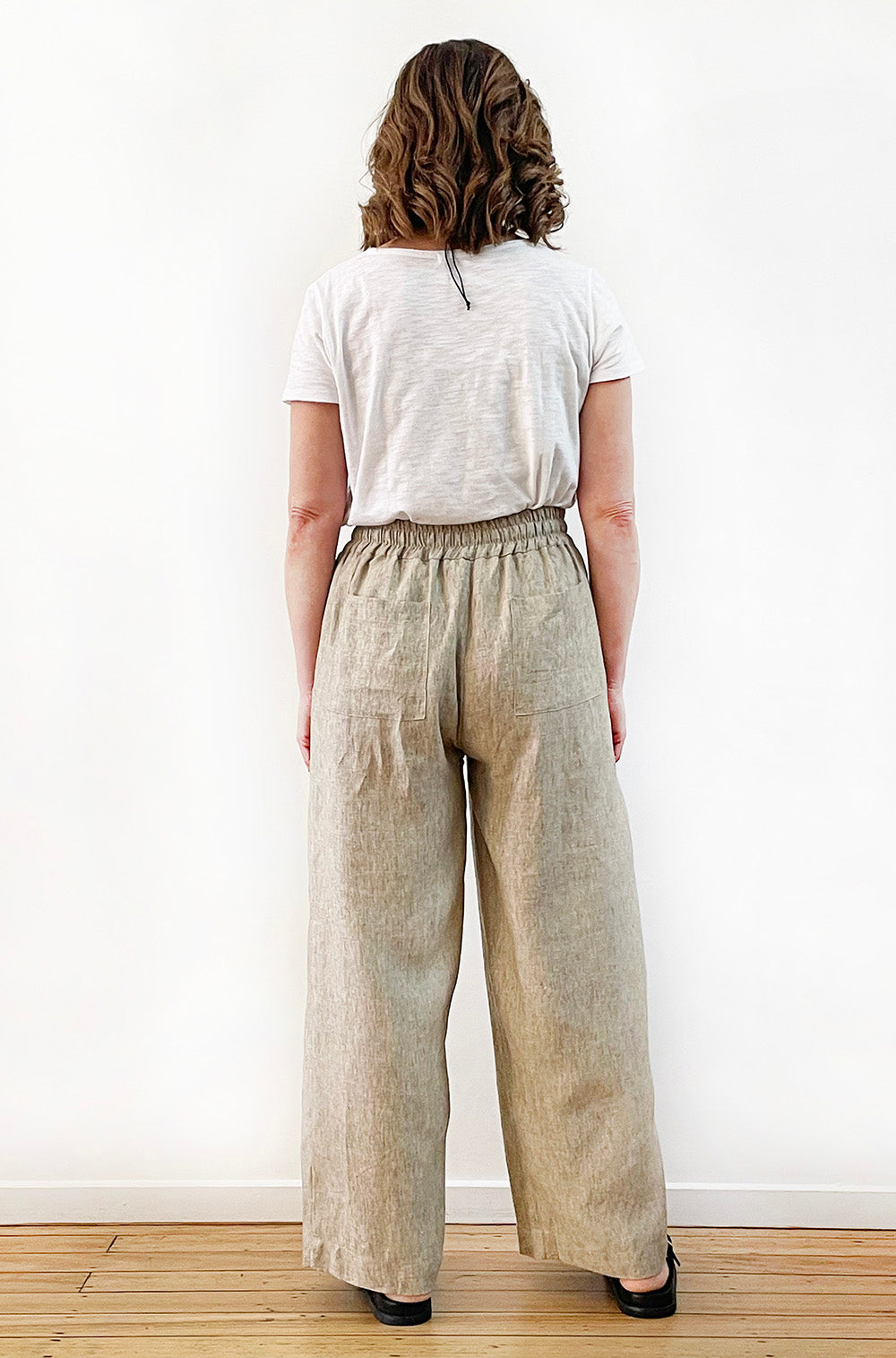 LINEN PALAZZO PANT SAND