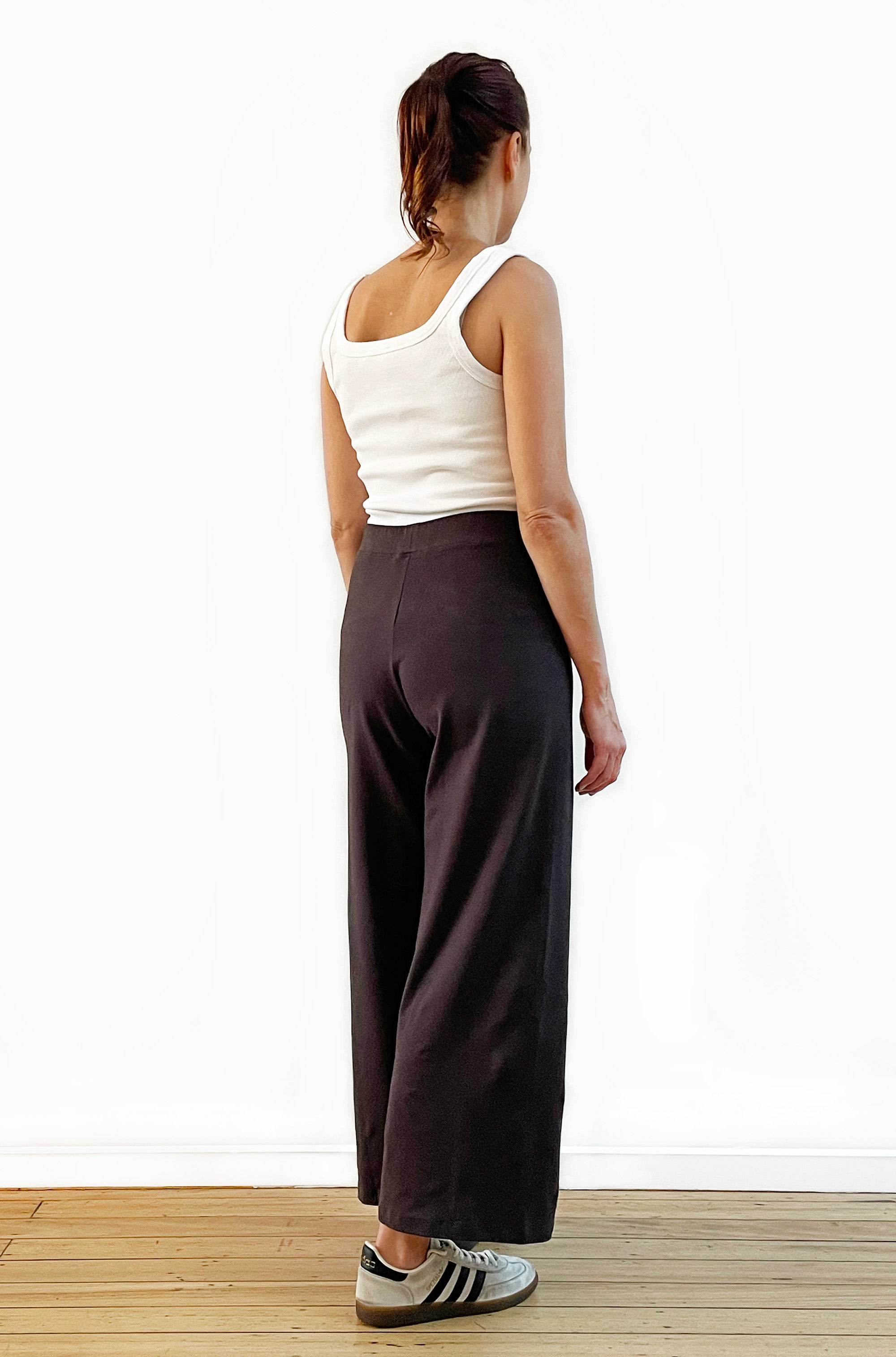 BAMBOO/ORGANIC COTTON WIDE LEG PANT CHOCOLATE