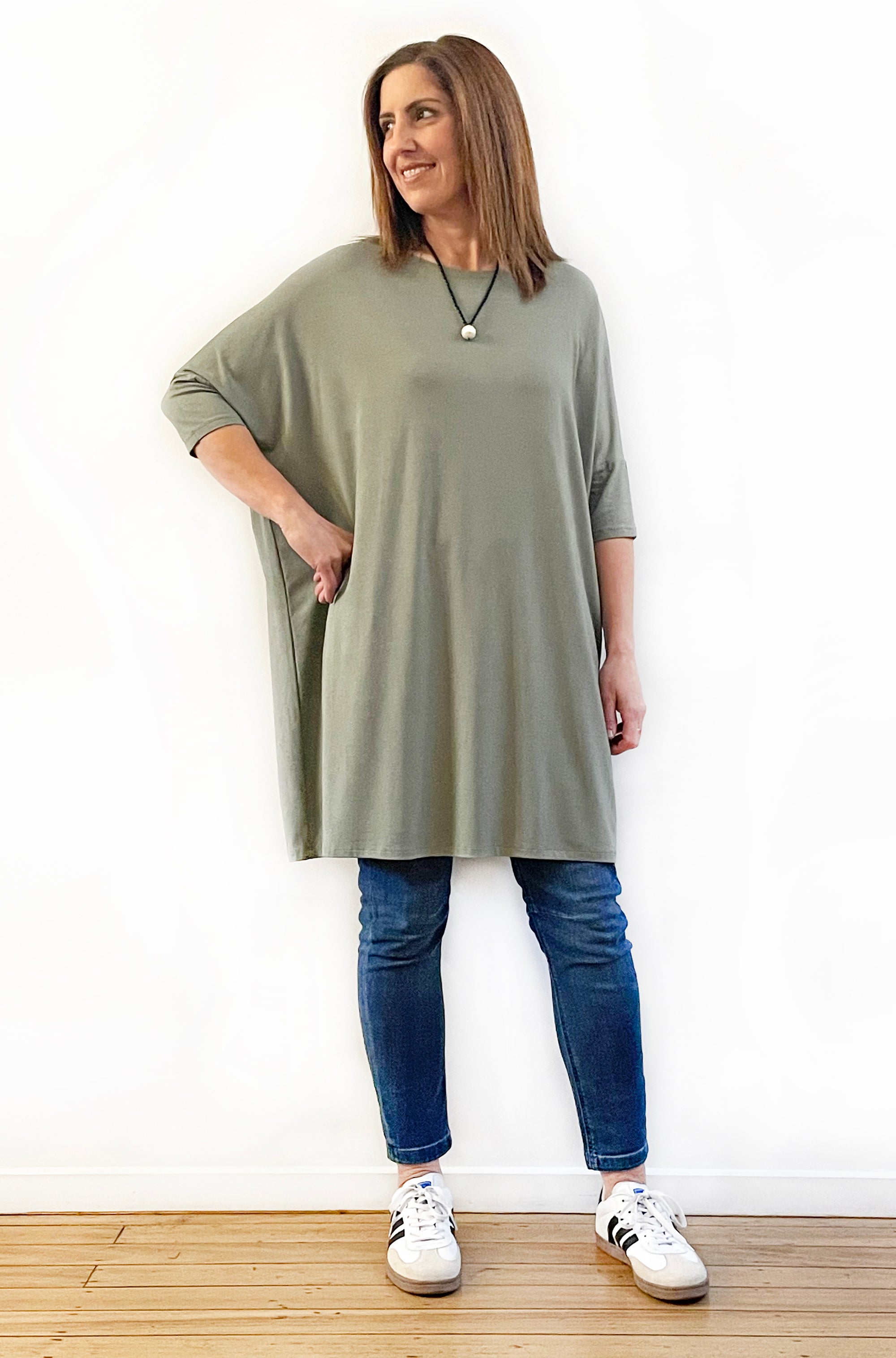 BAMBOO BOX TUNIC KHAKI