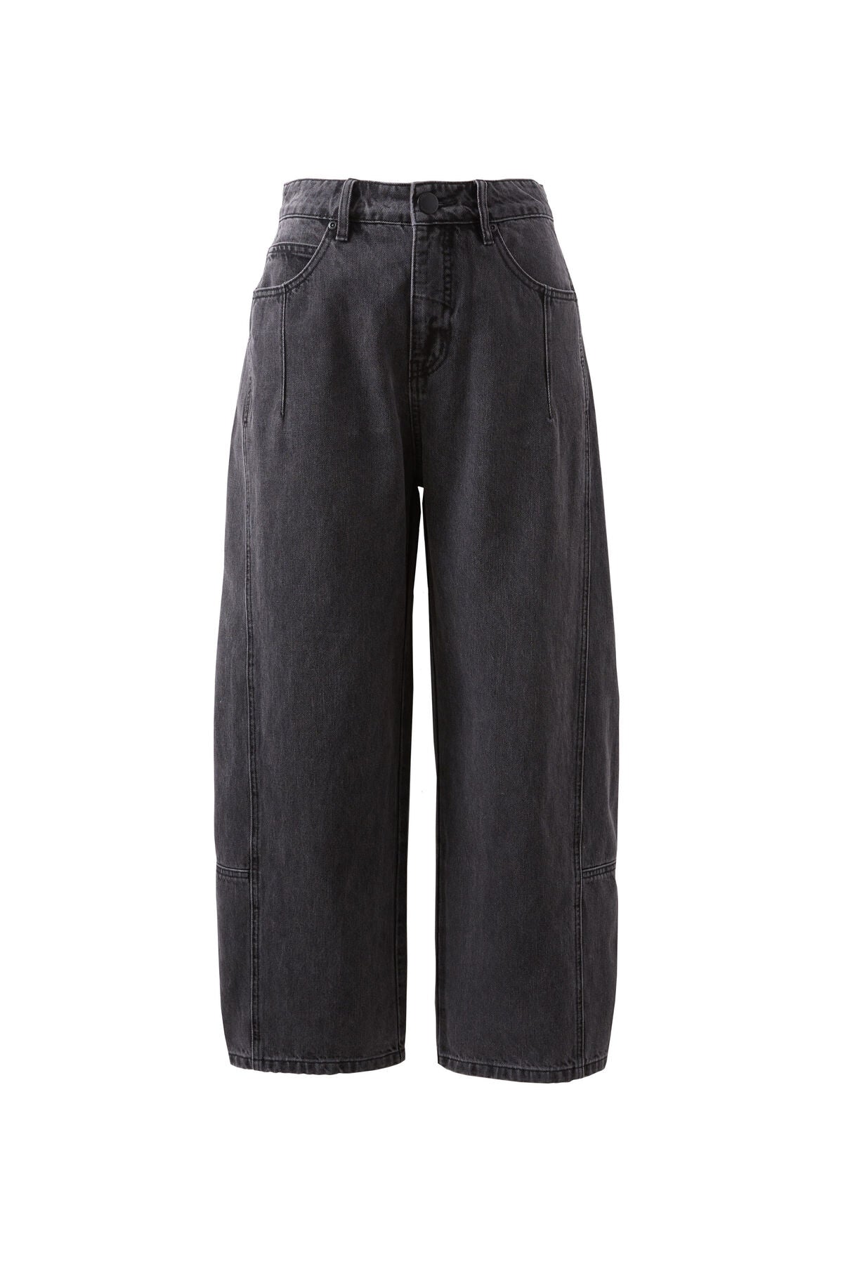CERES LIFE DEMI BARREL JEAN FADED BLACK
