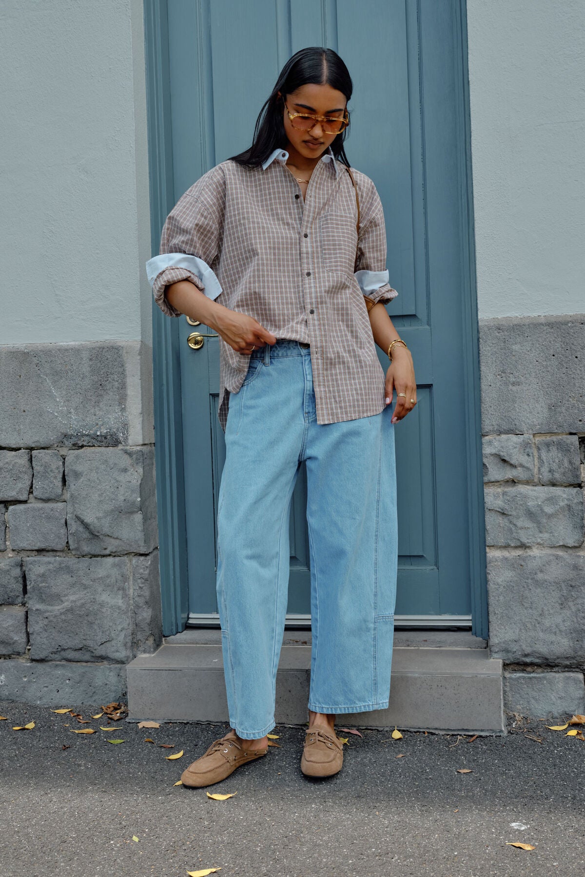 CERES LIFE DEMI BARREL JEAN VINTAGE BLUE