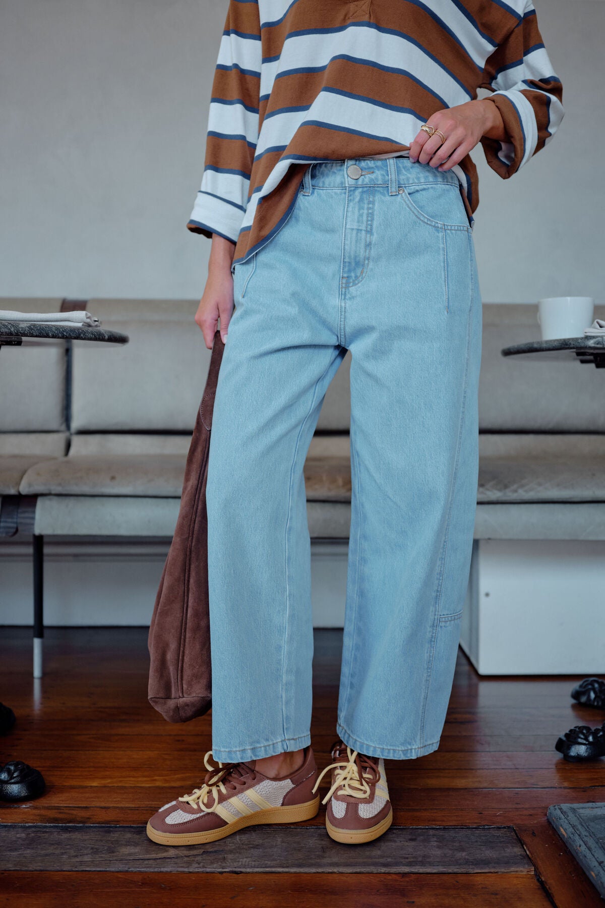 CERES LIFE DEMI BARREL JEAN VINTAGE BLUE