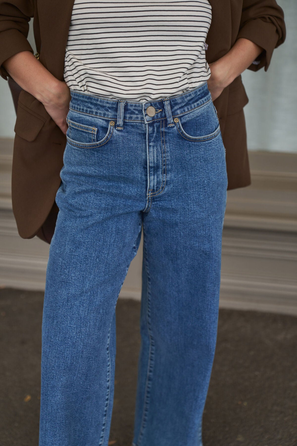 CERES LIFE EVIE WIDE LEG JEAN FRESH  INDIGO