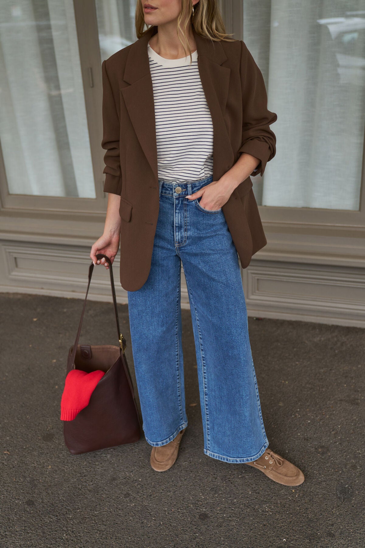 CERES LIFE EVIE WIDE LEG JEAN FRESH  INDIGO