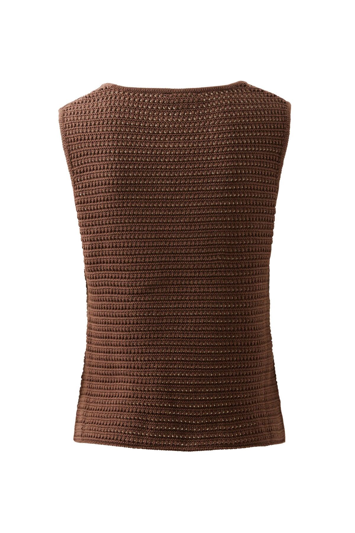 CERES LIFE MARGOT MESH KNIT TANK CHOCOLATE