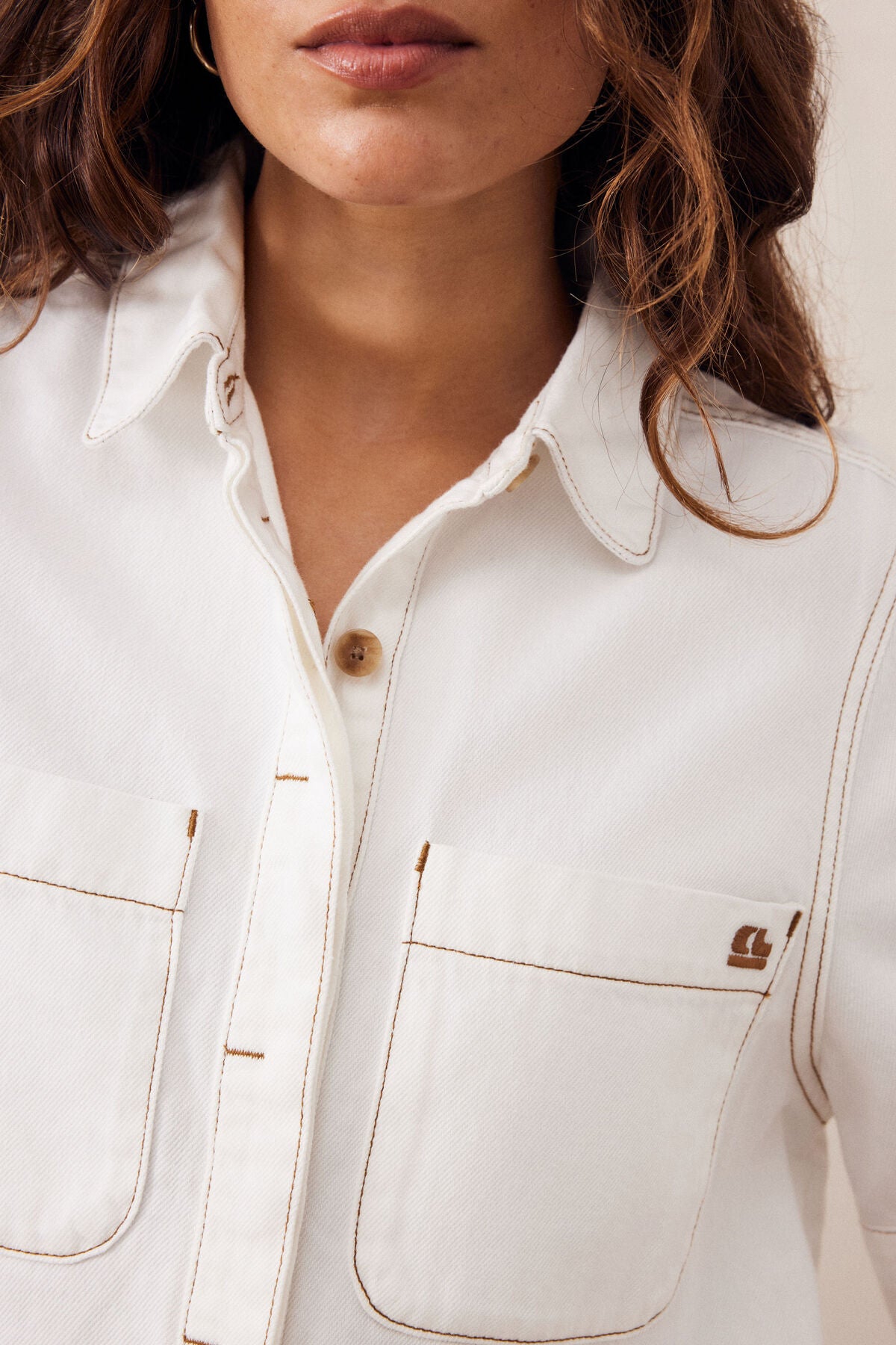 CERES LIFE NOA SHORT SLEEVE SHIRT FRESH ECRU